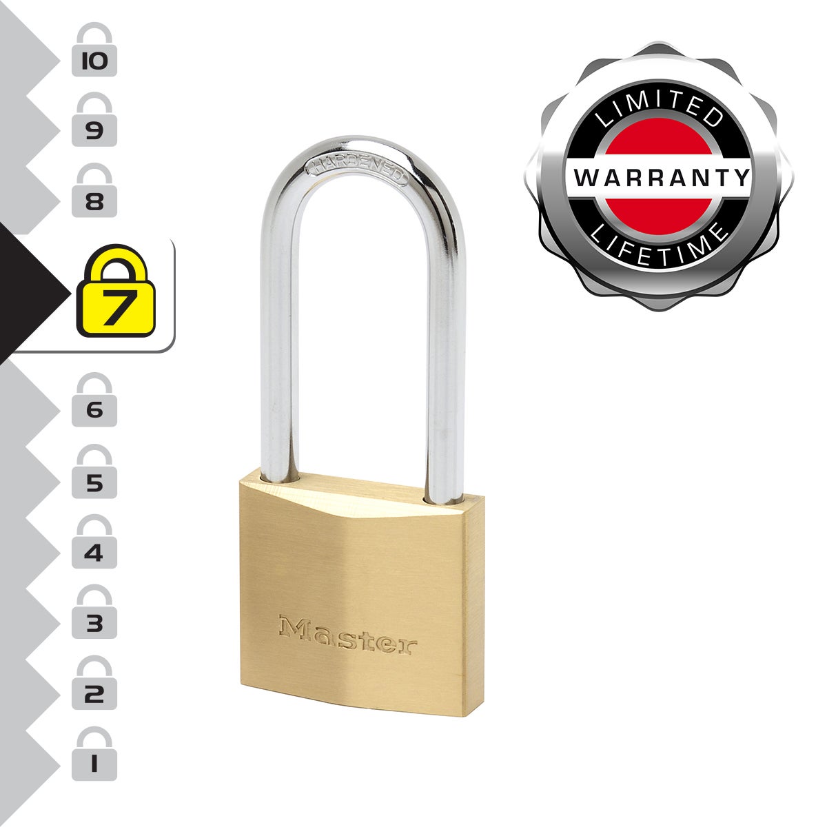 Cadenas avec clé MASTER LOCK laiton, l.50 mm - 3