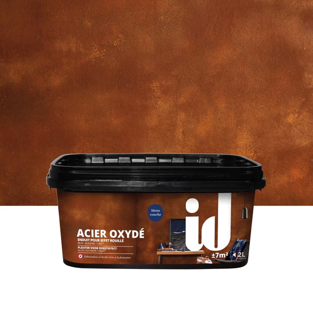 Peinture à effet, Acier oxyde base ID, noir, mat, 2 l