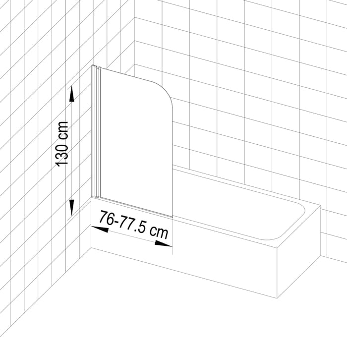 Mampara de bañera 1 hoja Nerea 