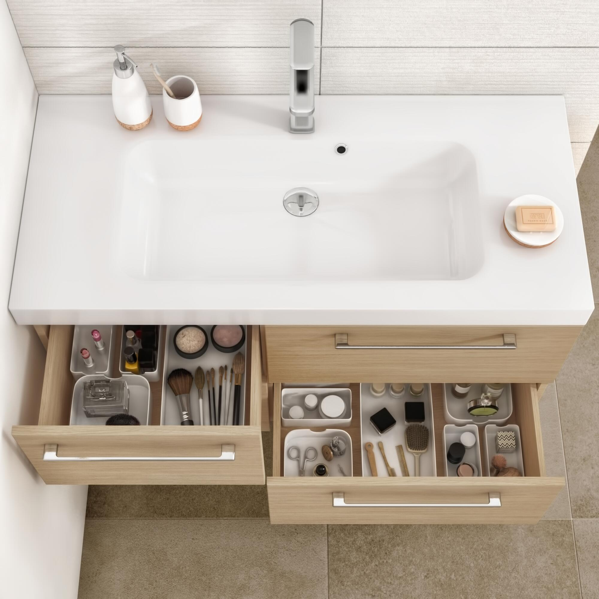 Conjunto de 4 caixas SENSEA REMIX BRANCO - 11