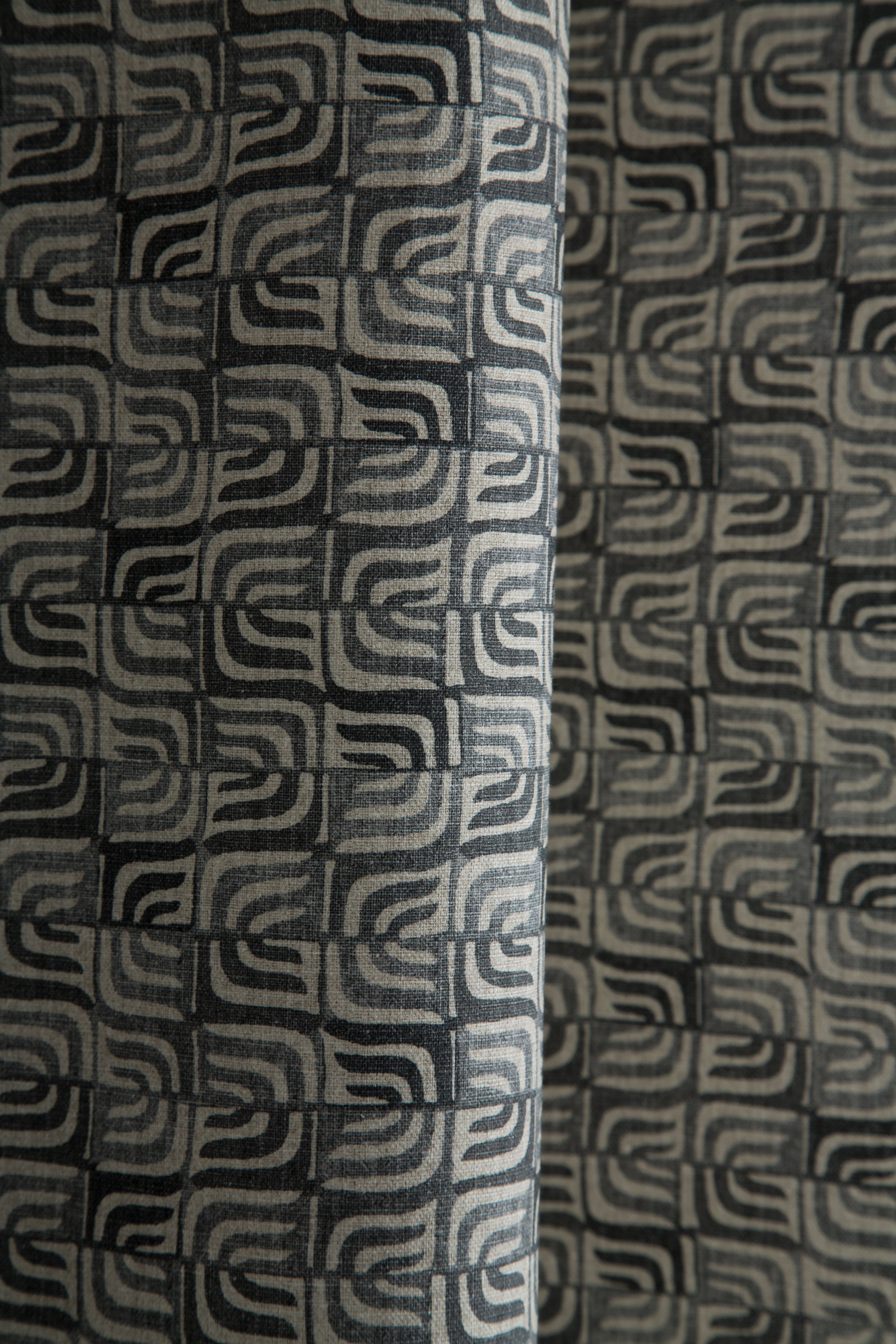 Rideau tamisant, coton, Jafari gris l.140 x H.260 cm - 4