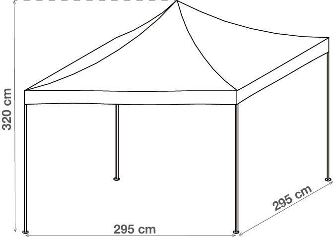 Tonnelle pliable NATERIAL Bora acier blanc, 8.8 m² - 5