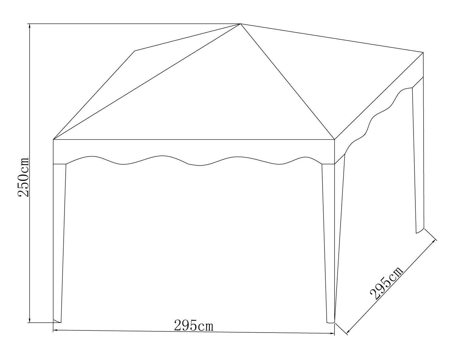 Tonnelle autoportant Pico NATERIAL acier blanc, 8.8 m² - 3