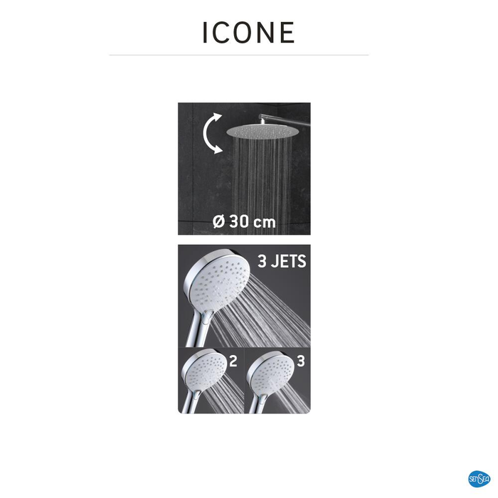 Pomme haute et douchette icone Sensea