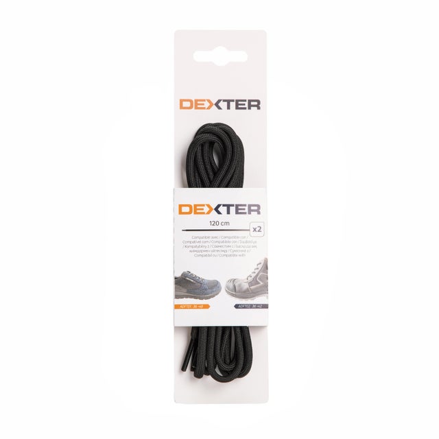 Lacets noirs pour chaussures de travail basses DEXTER, taille unique