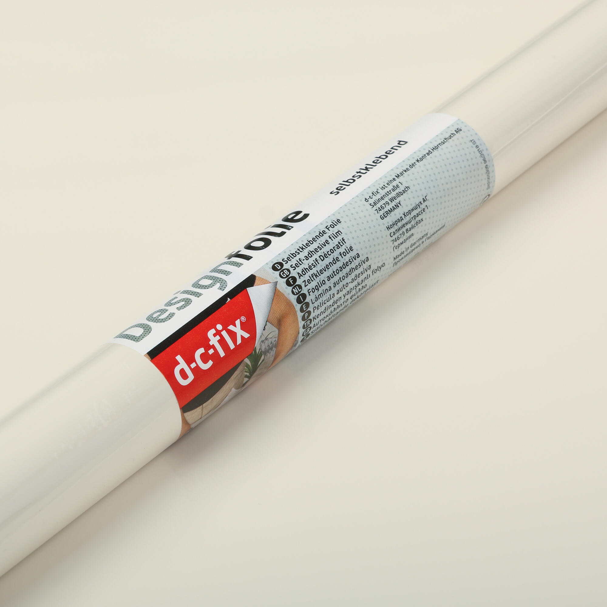 Adhésif décoratif en rouleau D-C-FIX Uni brillant, magnolia, crème l.0.675 x L.2 - 5