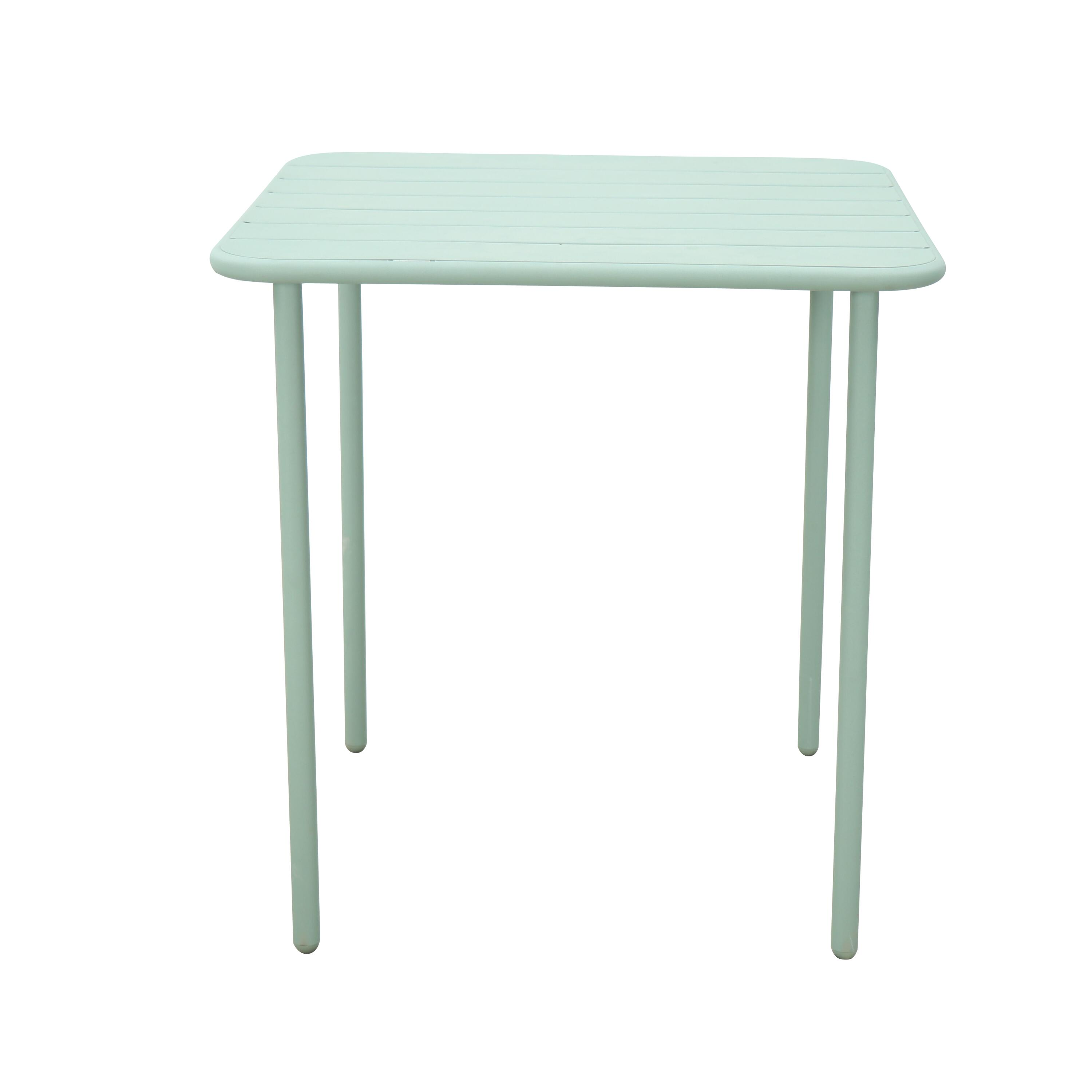 Table de jardin CAFE carrée en métal coloris vert – 2 personnes - 3