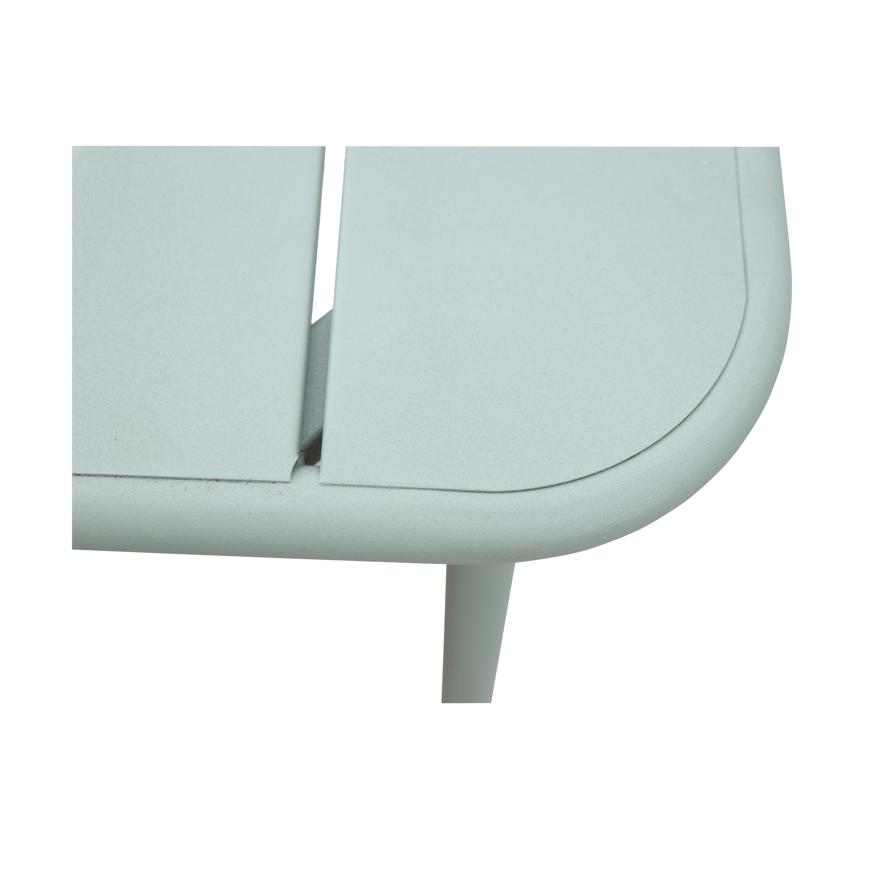 Table de jardin CAFE carrée en métal coloris vert – 2 personnes - 4