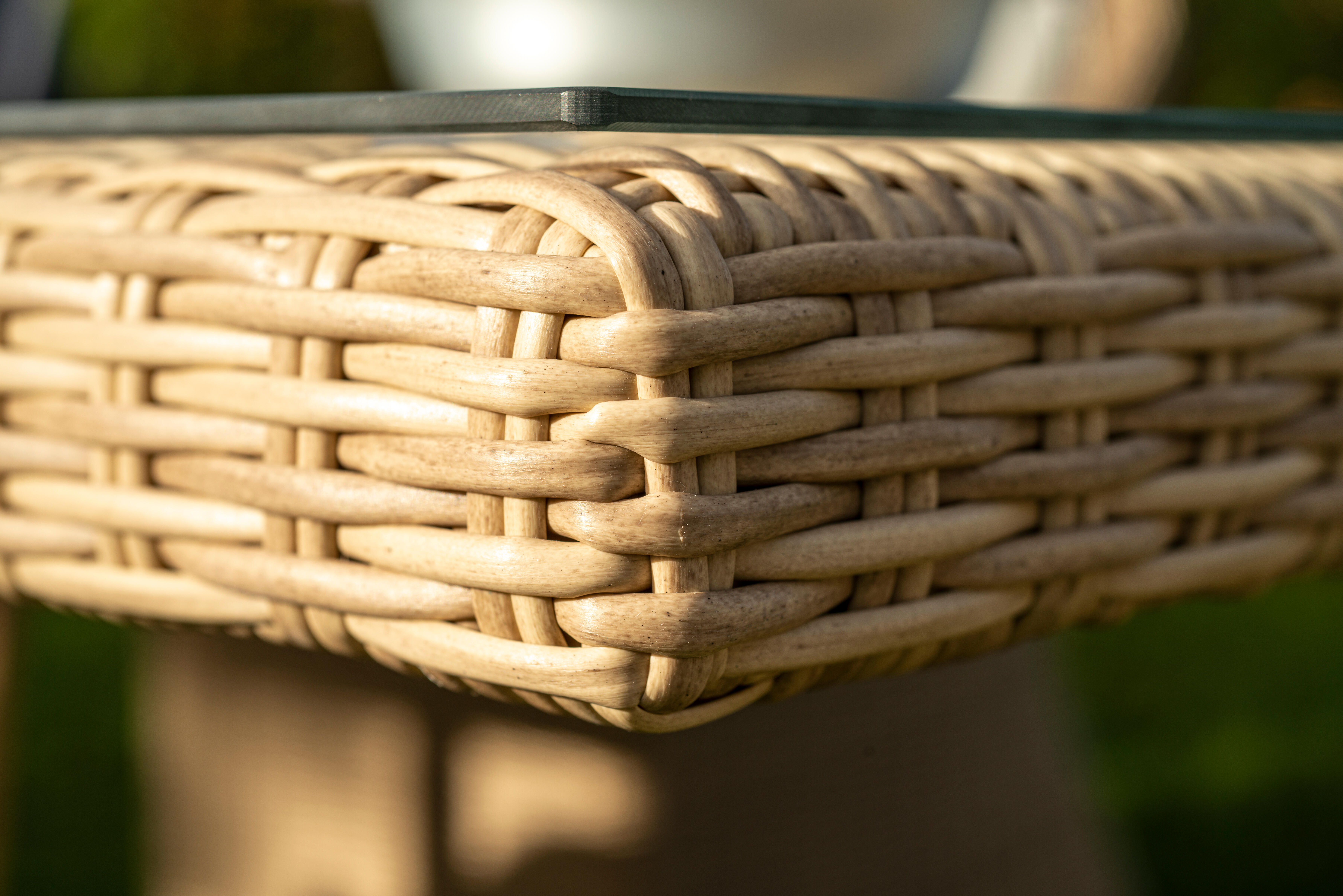 Tavolo da pranzo per giardino Medena NATERIAL in alluminio con piano in vetro beige per 6 persone 100x200cm - 31