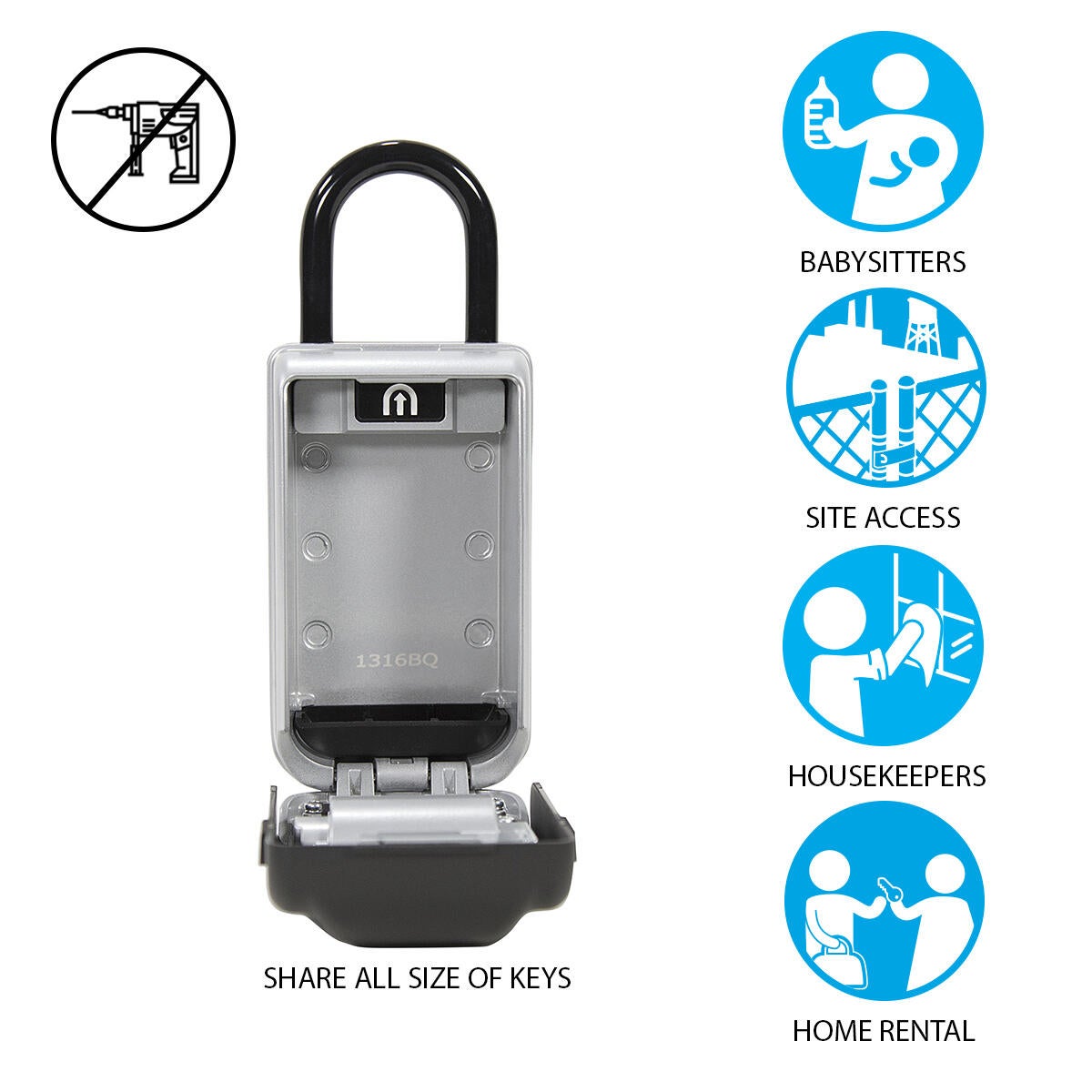 Boîte à clé sécurisée à combinaison MASTER LOCK, H.12.6 x l.7.2 x P.5.4 cm - 4