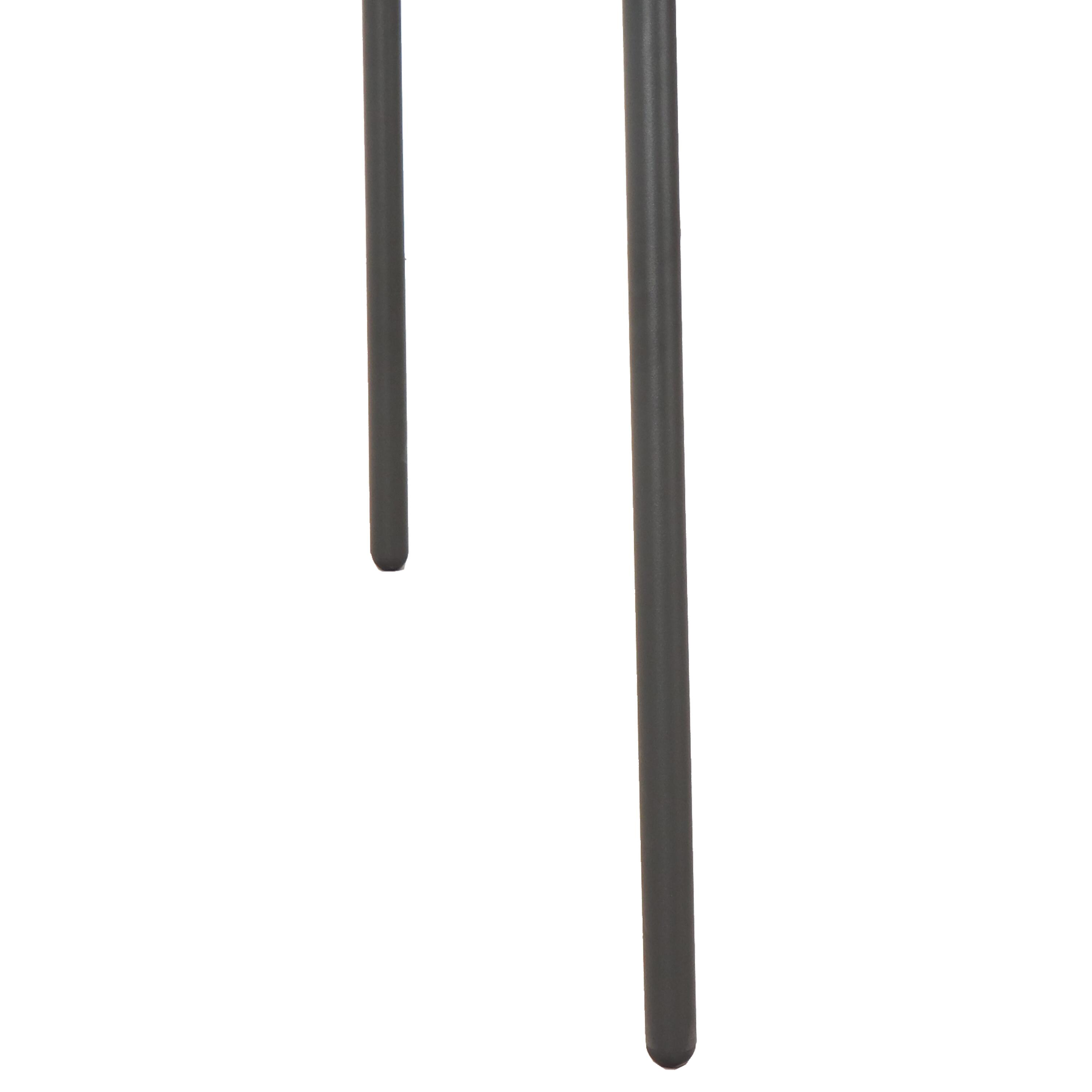 Table de jardin Café carrée en acier anthracite 2 personnes - 6