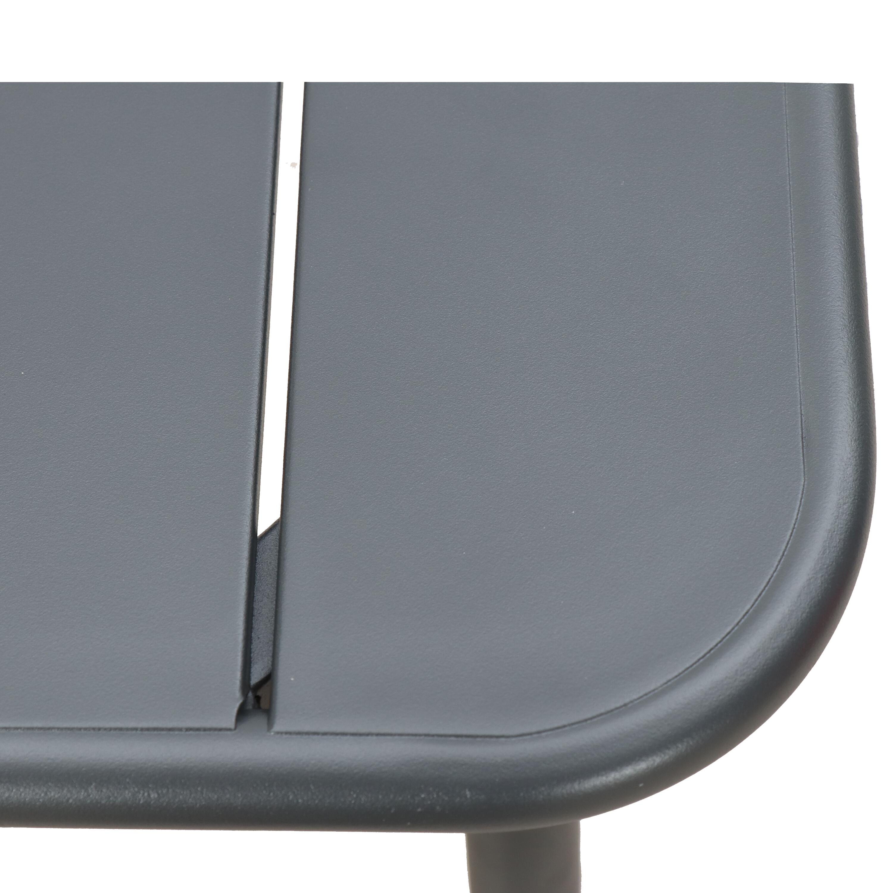 Table de jardin Café carrée en acier anthracite 2 personnes - 4