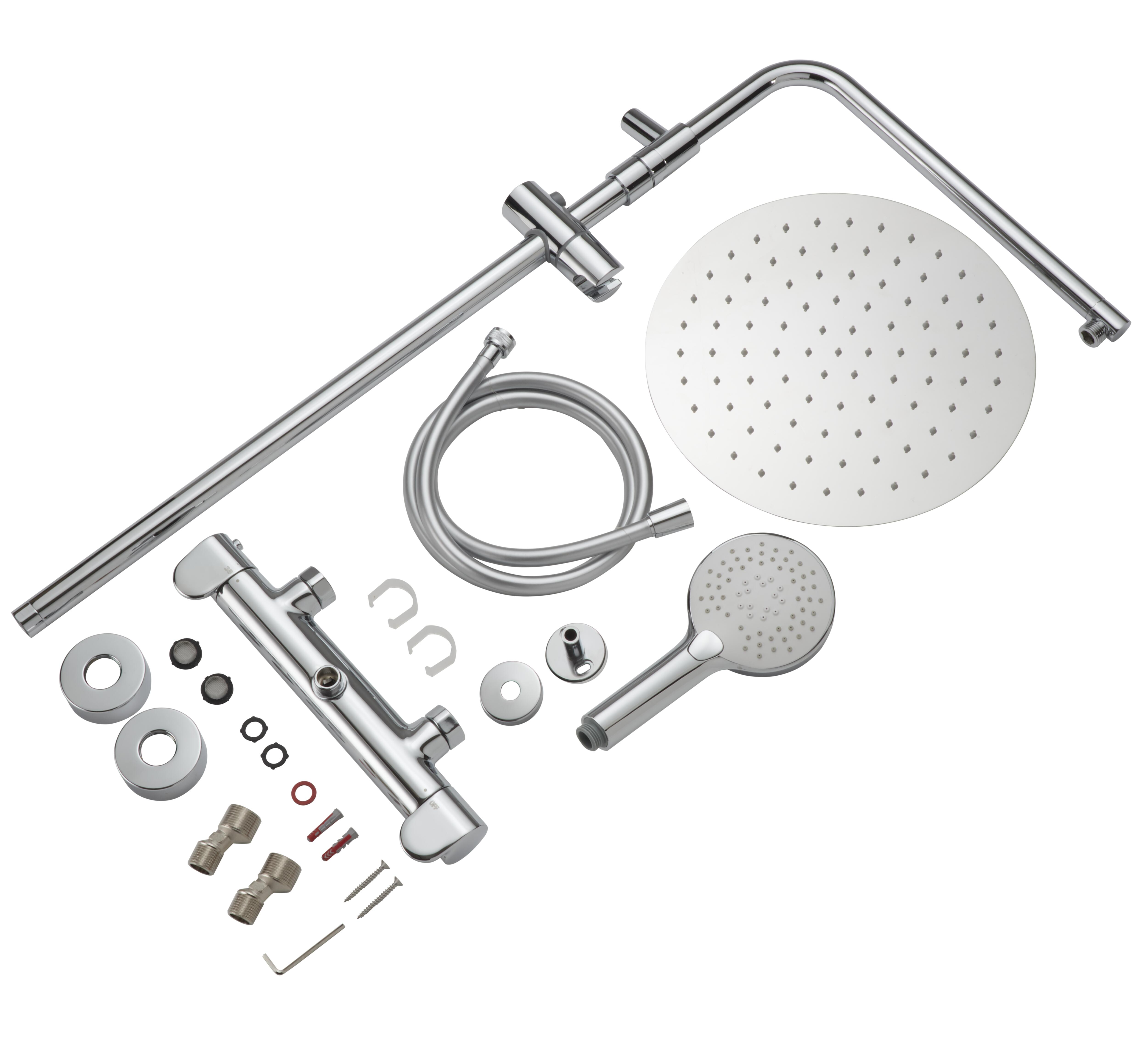 Colonne de douche avec robinet thermostatique, SENSEA Icône, Chrome - 7