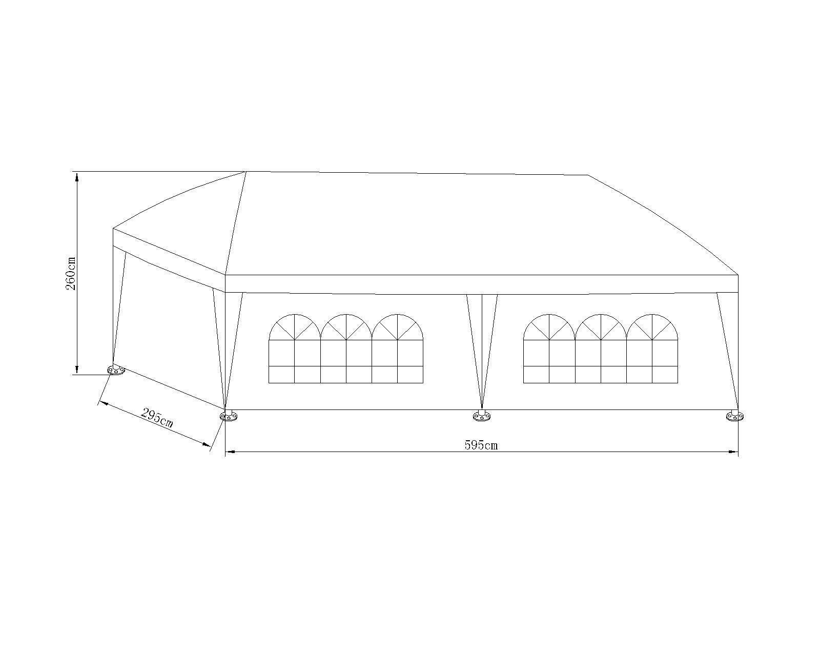 Tonnelle autoportant Bruma acier blanc, 18 m² - 10