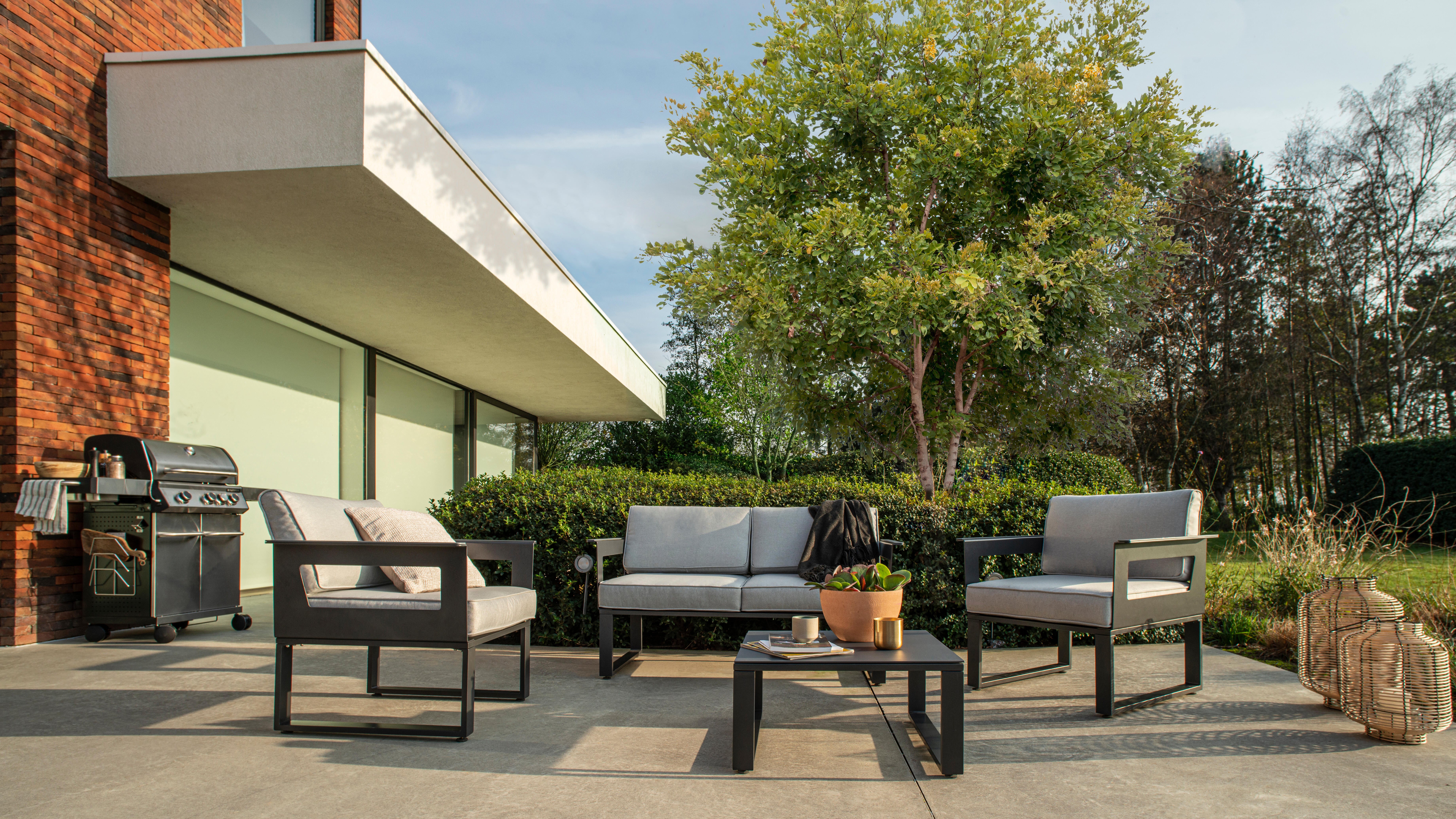 Salon de jardin Odyssea gris NATERIAL, 4 personnes - 2