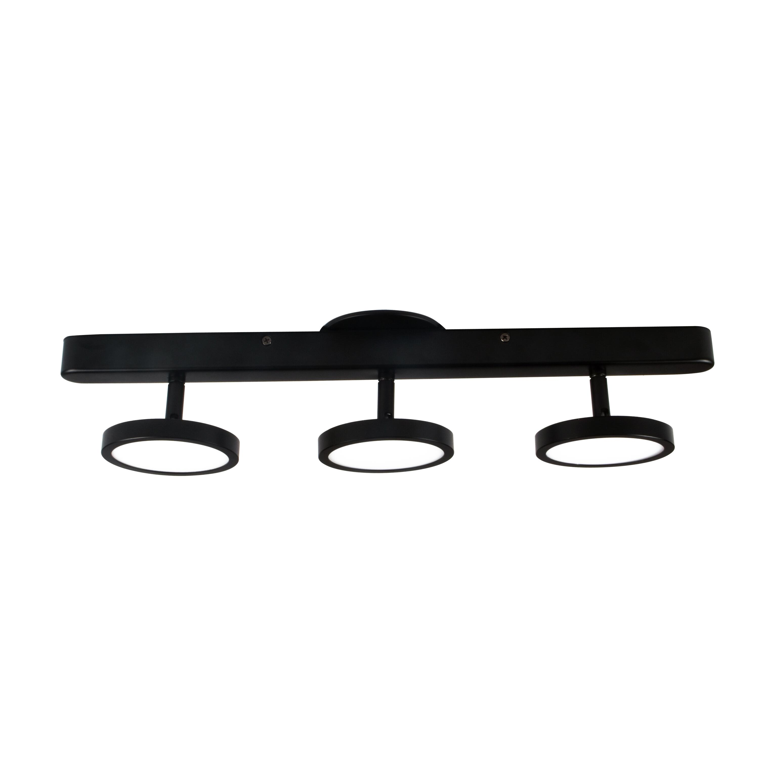 Rampe 3 spots salle de bains LED IP44, design, acier noir, Loya INSPIRE - 4