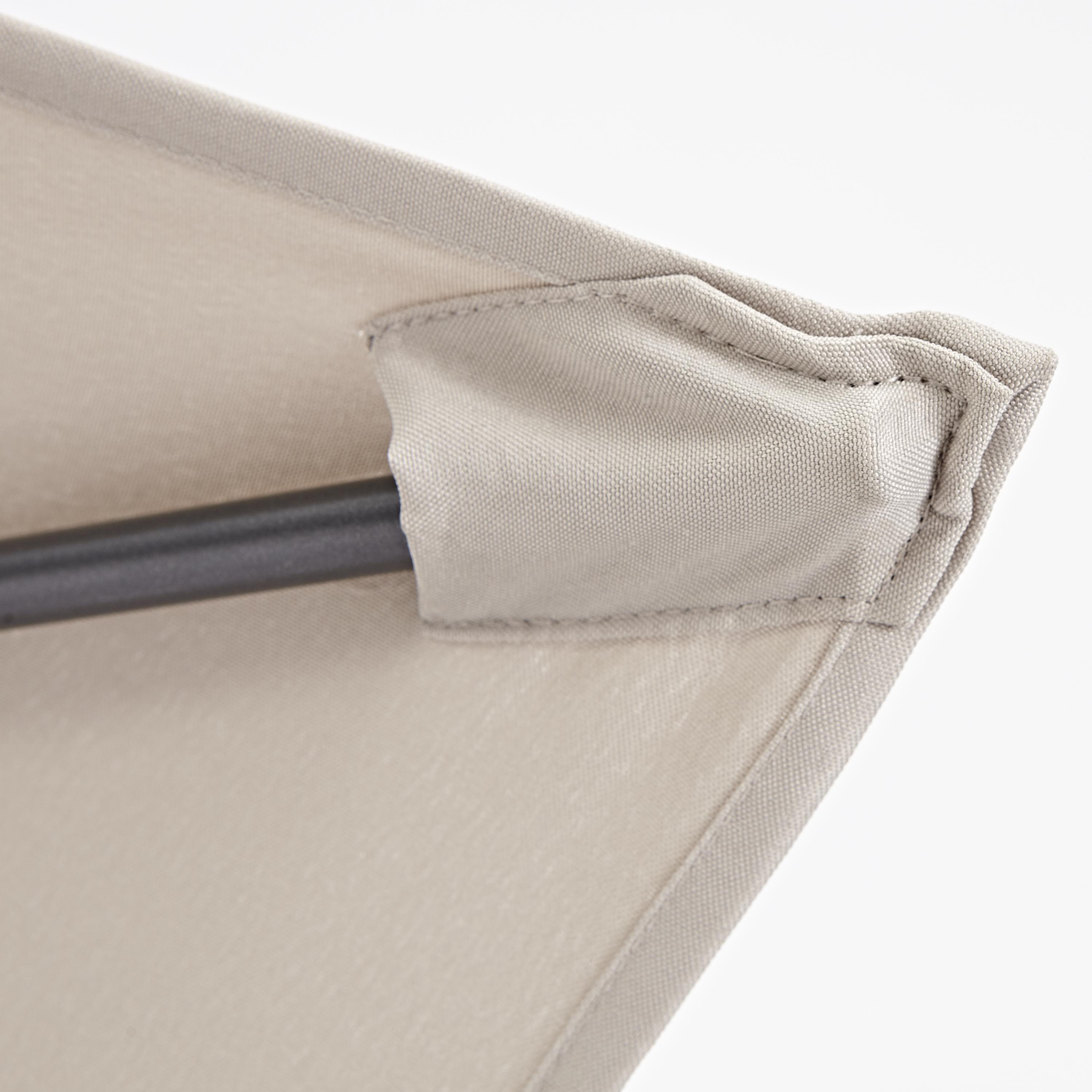 Parasol droit rectangulaire taupe Avea NATERIAL L.300 x l.194 cm - 6