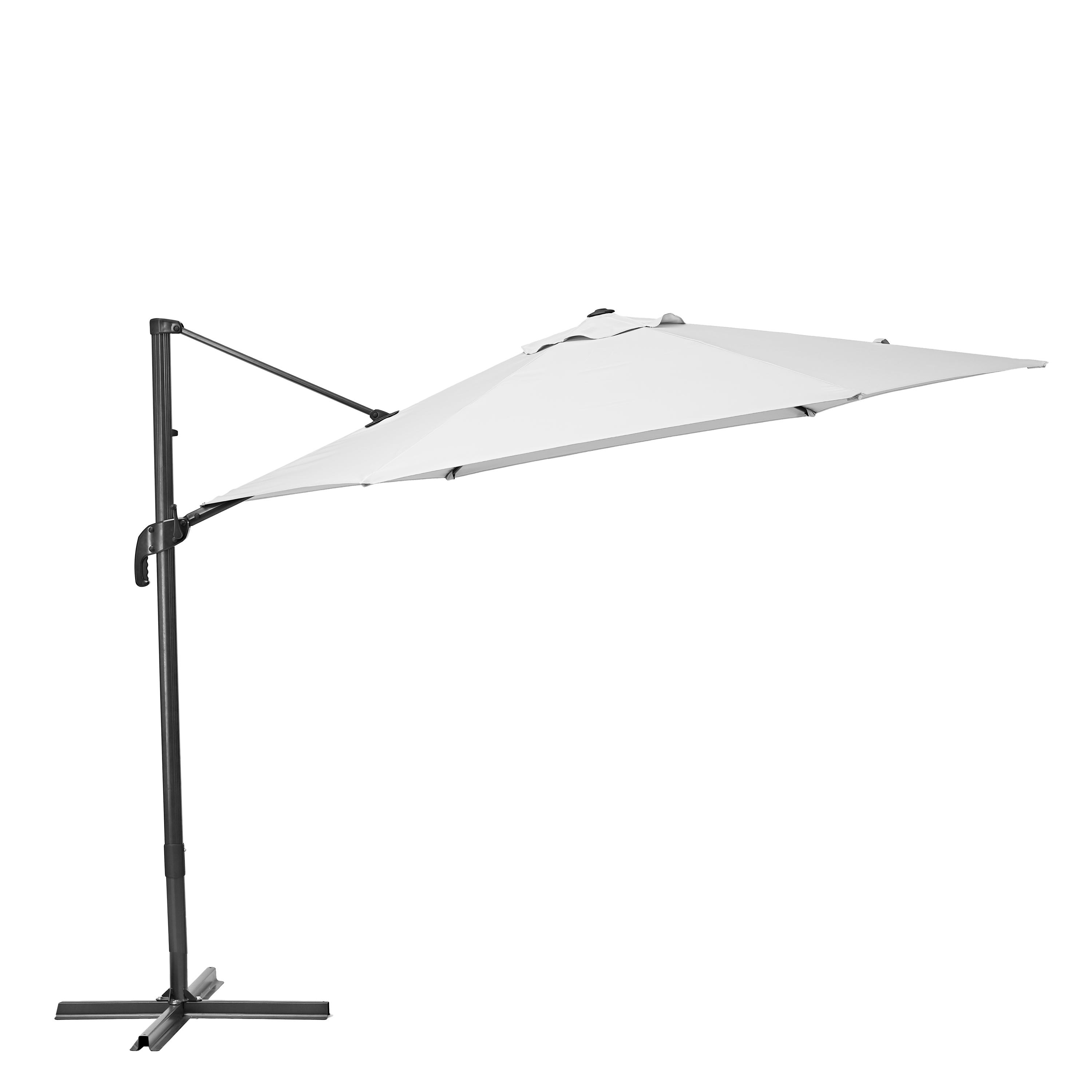 Parasol déporté hexagonal blanc Avea NATERIAL L.292 x l.292 cm - 7