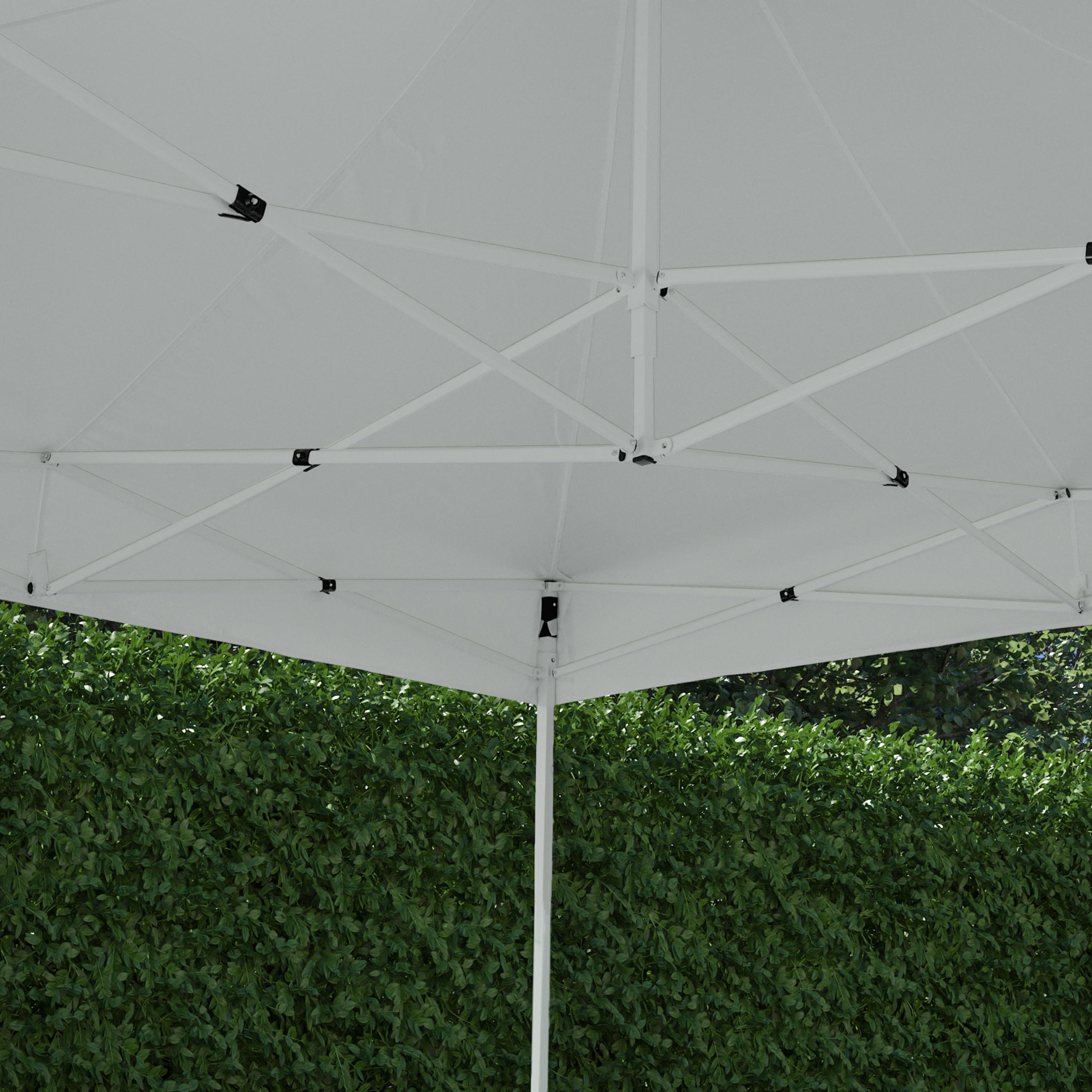 Tonnelle pliable NATERIAL Bora acier blanc, 8.8 m² - 3
