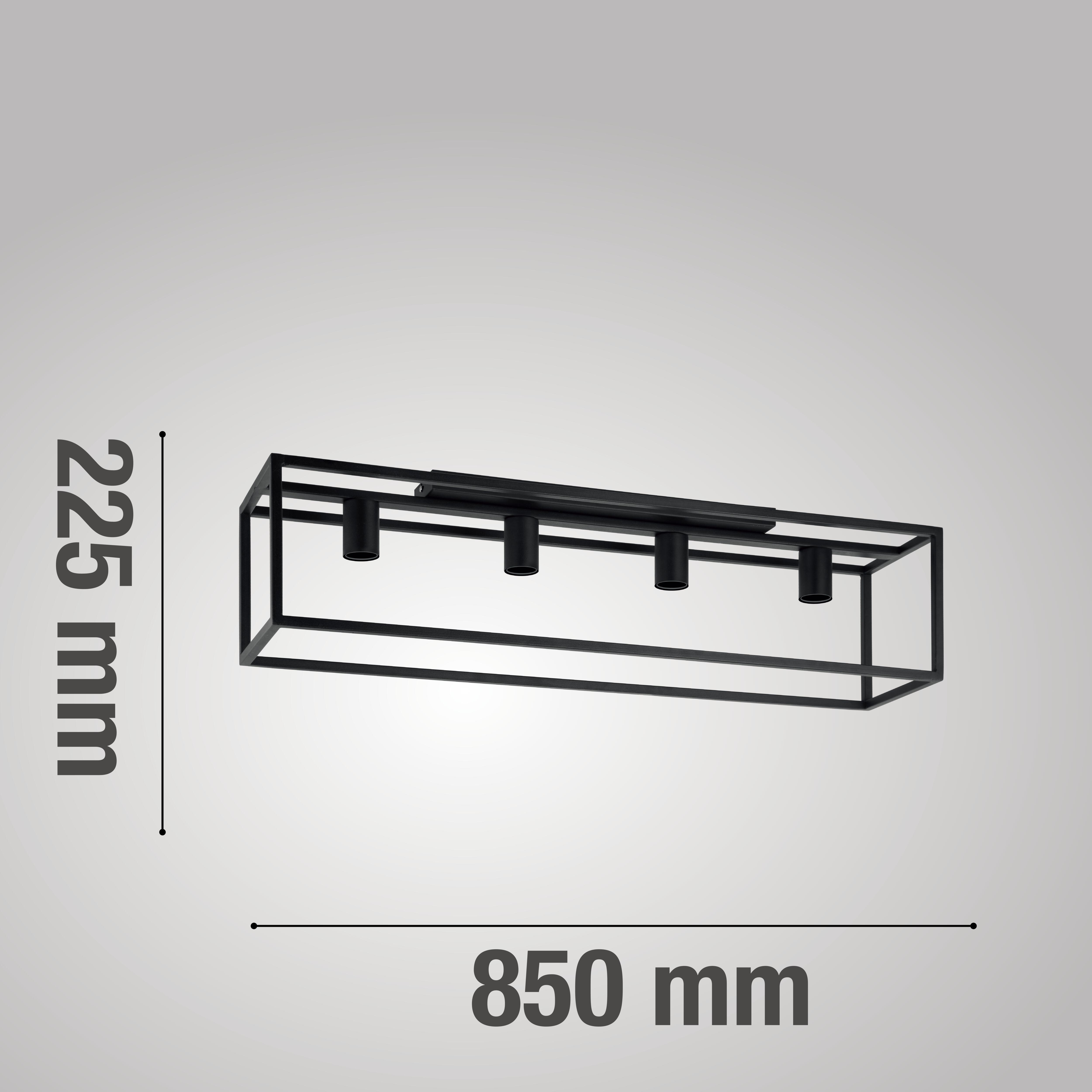 Plafonnier E27, acier, noir Eldrick D.20 cm INSPIRE - 4