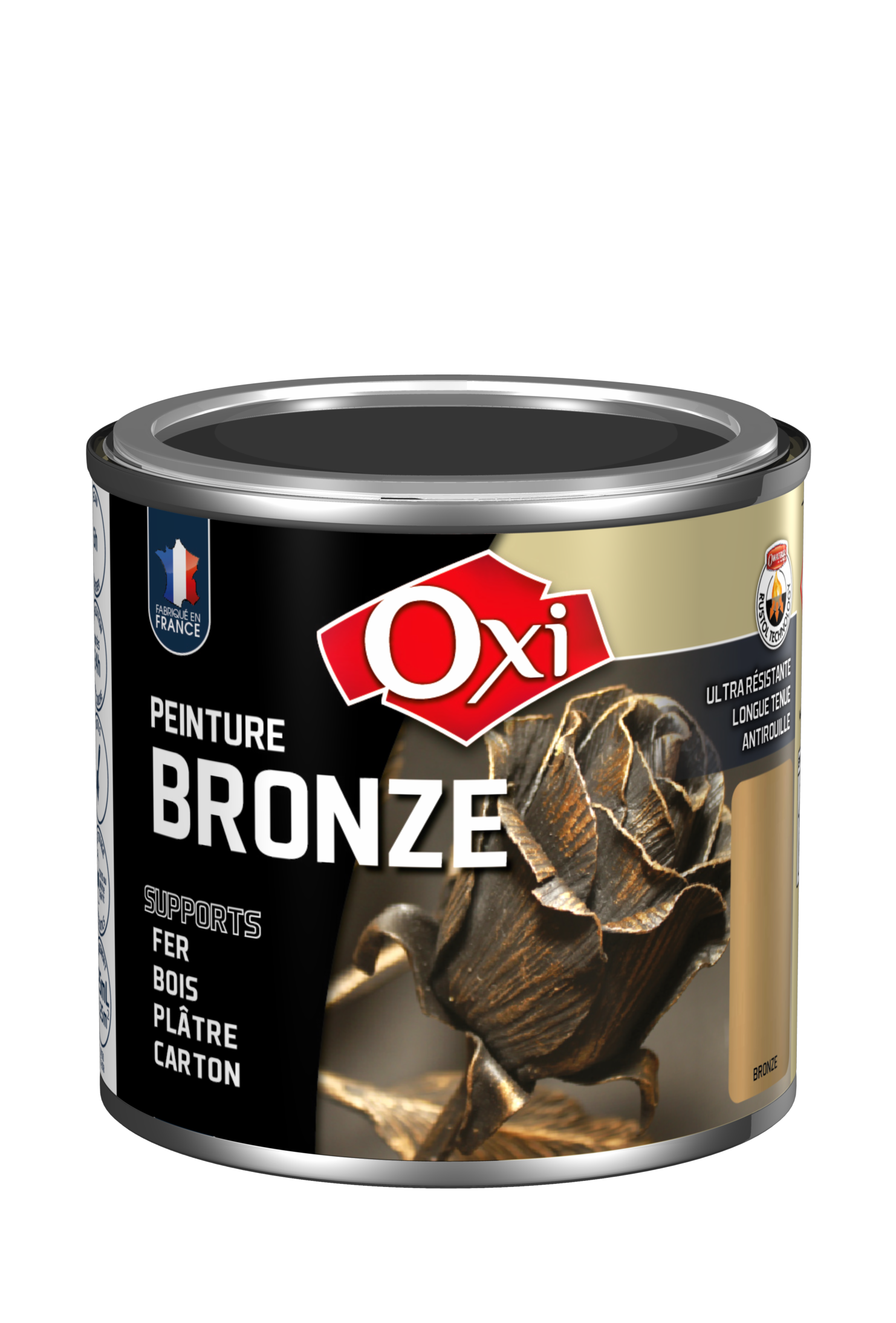 Peinture extérieure fer, bois Multisupports OXI bronze brillant  0.125l - 3