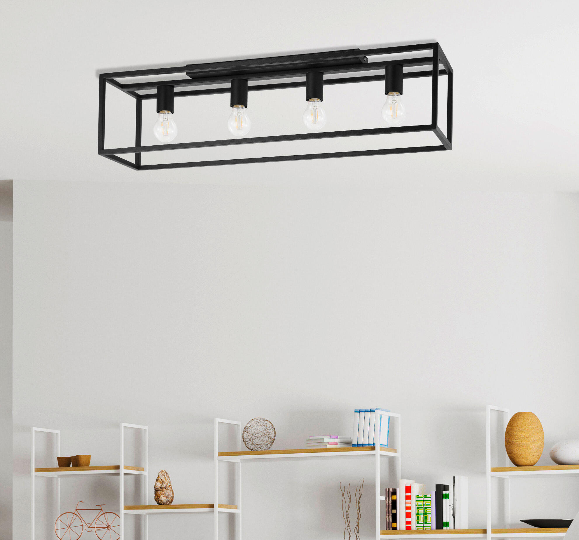 Plafonnier E27, acier, noir Eldrick D.20 cm INSPIRE - 3
