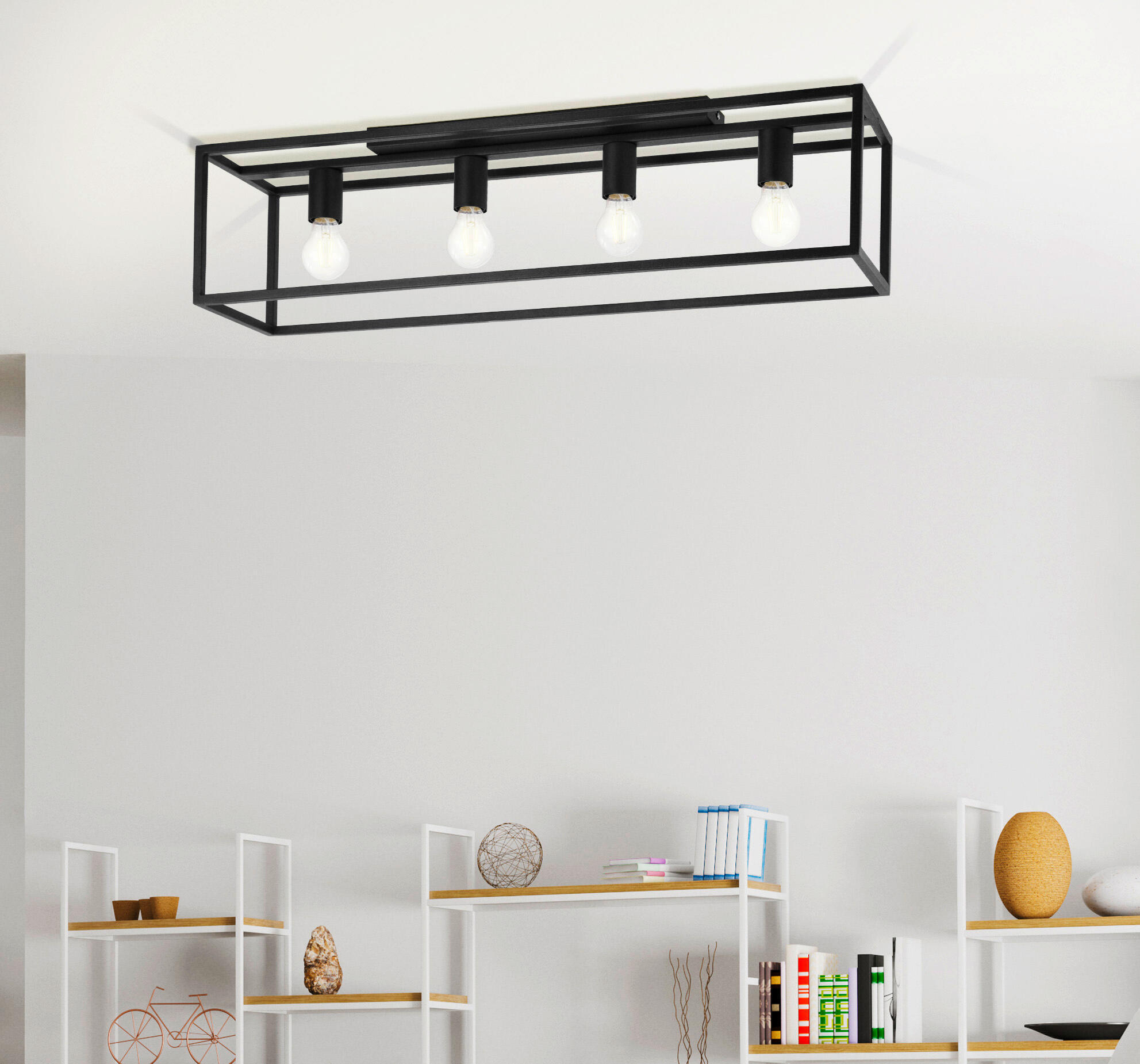 Plafonnier E27, acier, noir Eldrick D.20 cm INSPIRE - 2