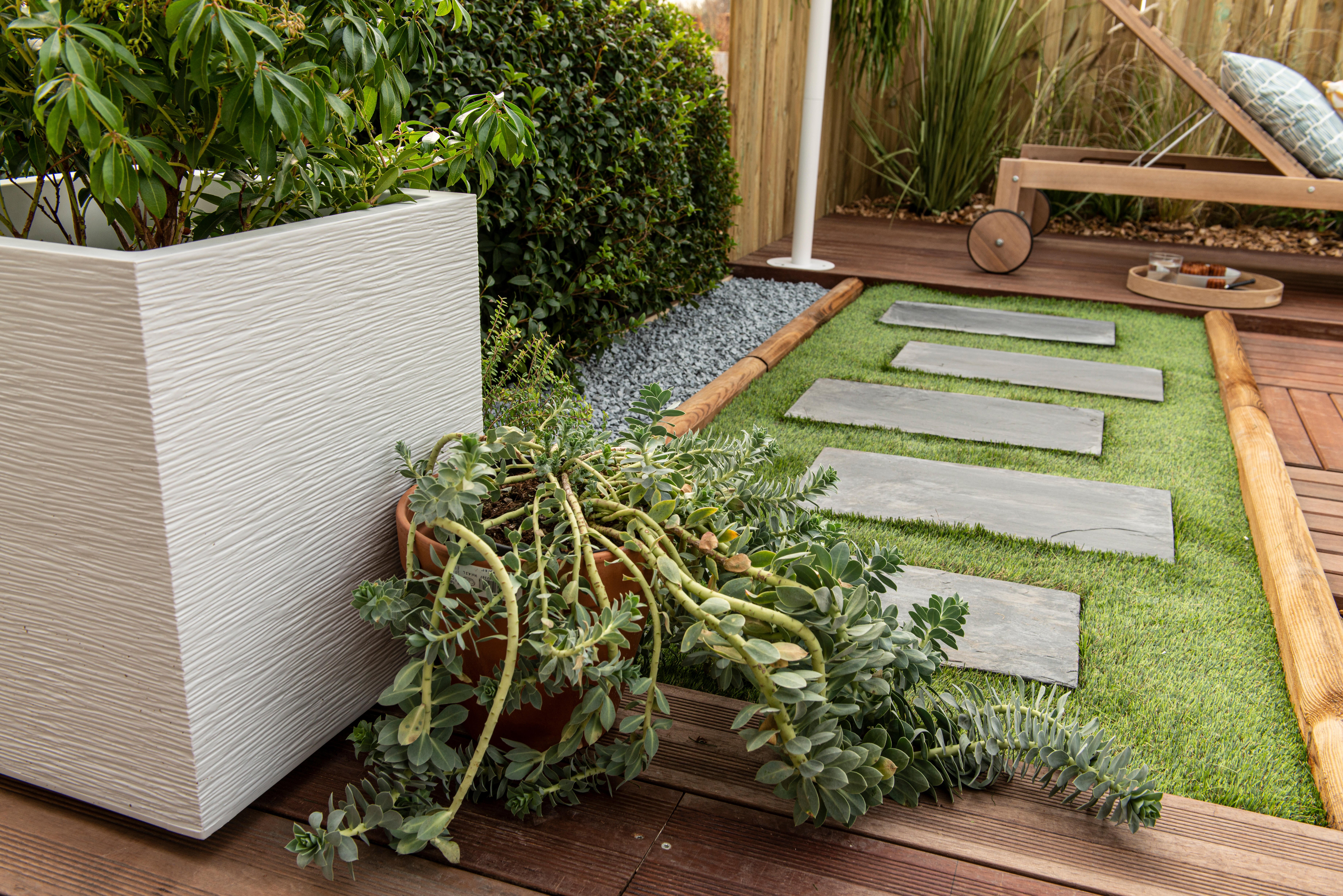 Dalle en pierre naturelle ardoise gris, L.50 x l.25 cm x Ep.30 mm - 4