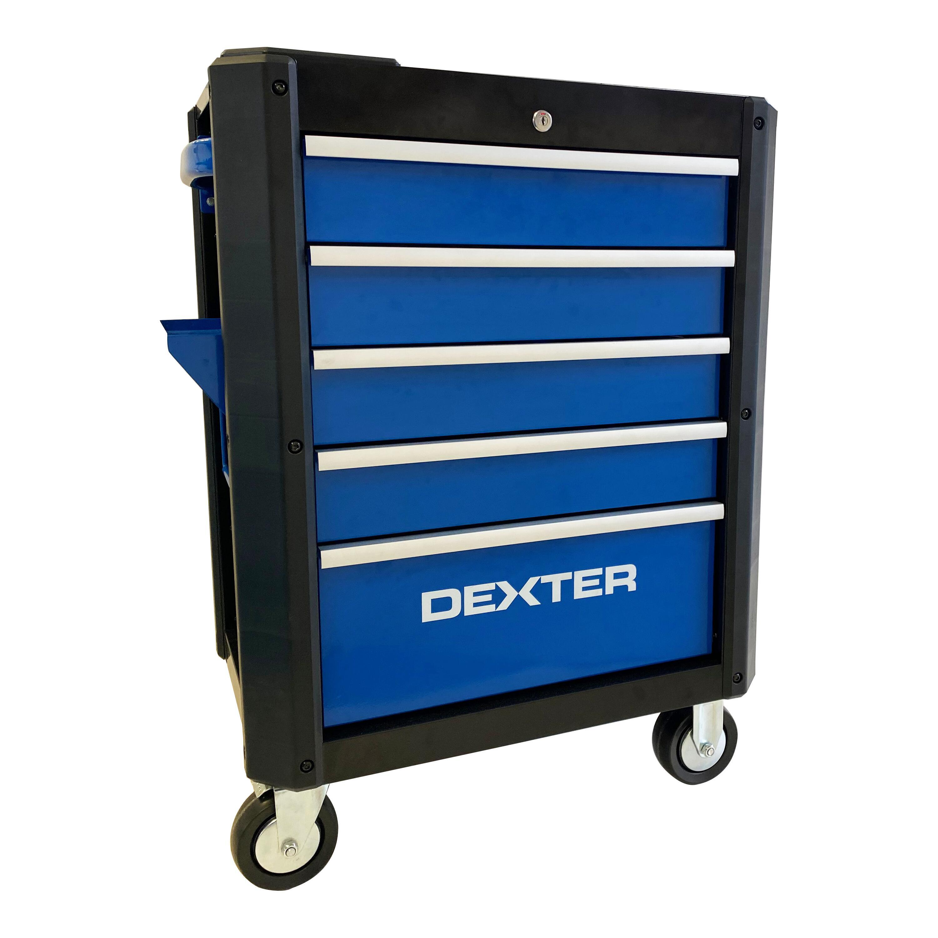 Servante d'atelier 5 tiroirs DEXTER tôle et plastique, L.46 cm - 4