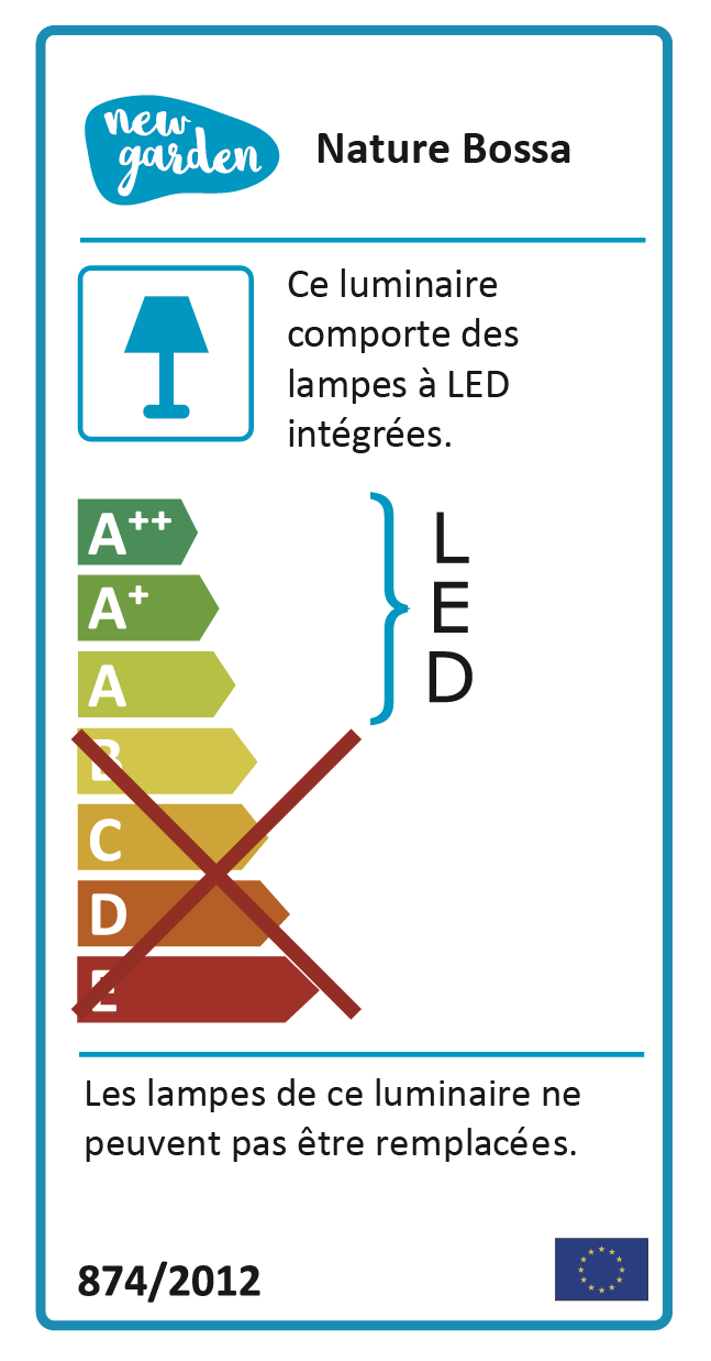 Lampadario LED design BOSSA 20 BATTERY HANG beige, luce calda 900 lumen, NEWGARDEN, IP54 - 17