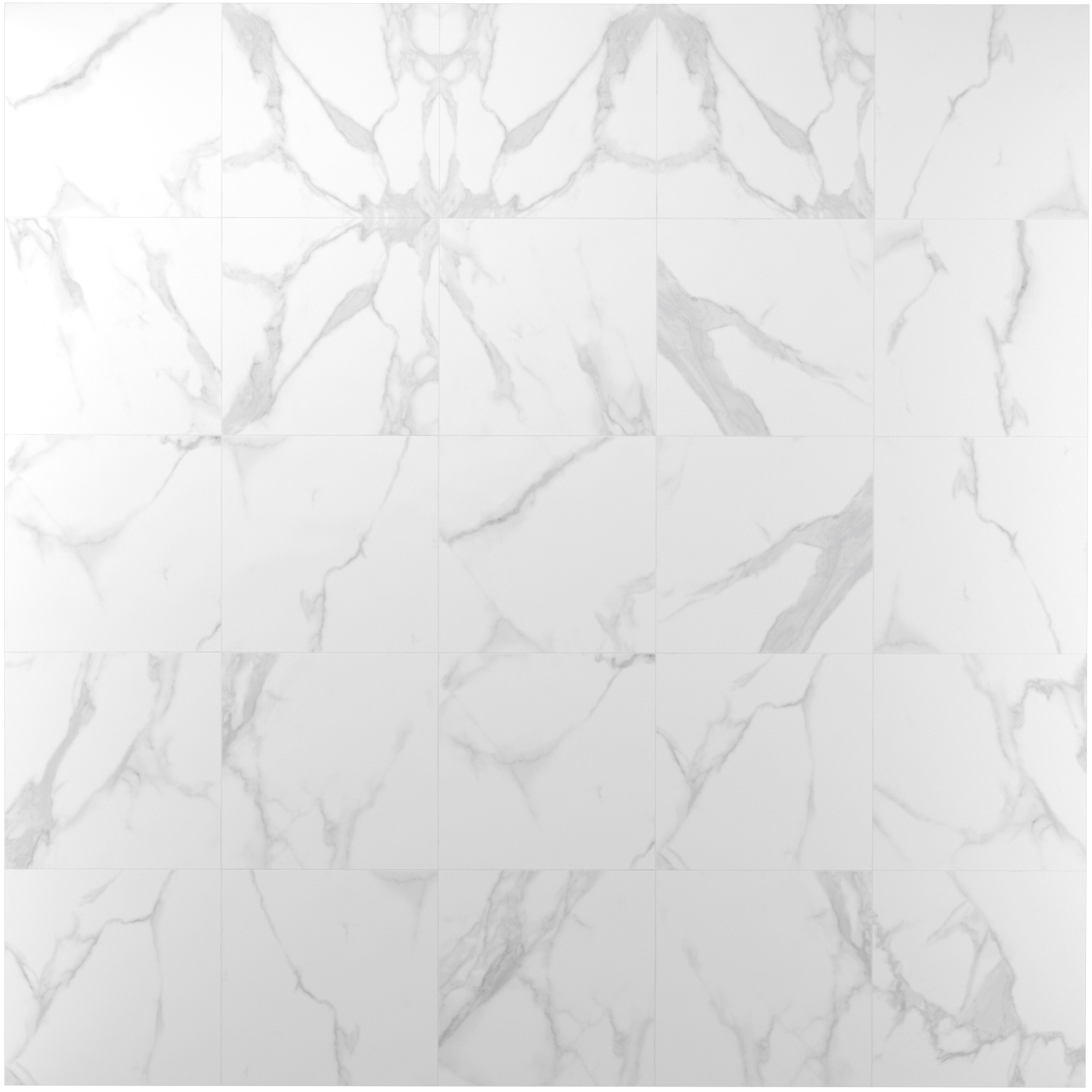 Carrelage sol / mur effet marbre blanc Pure l.60 x L.60 cm - 3