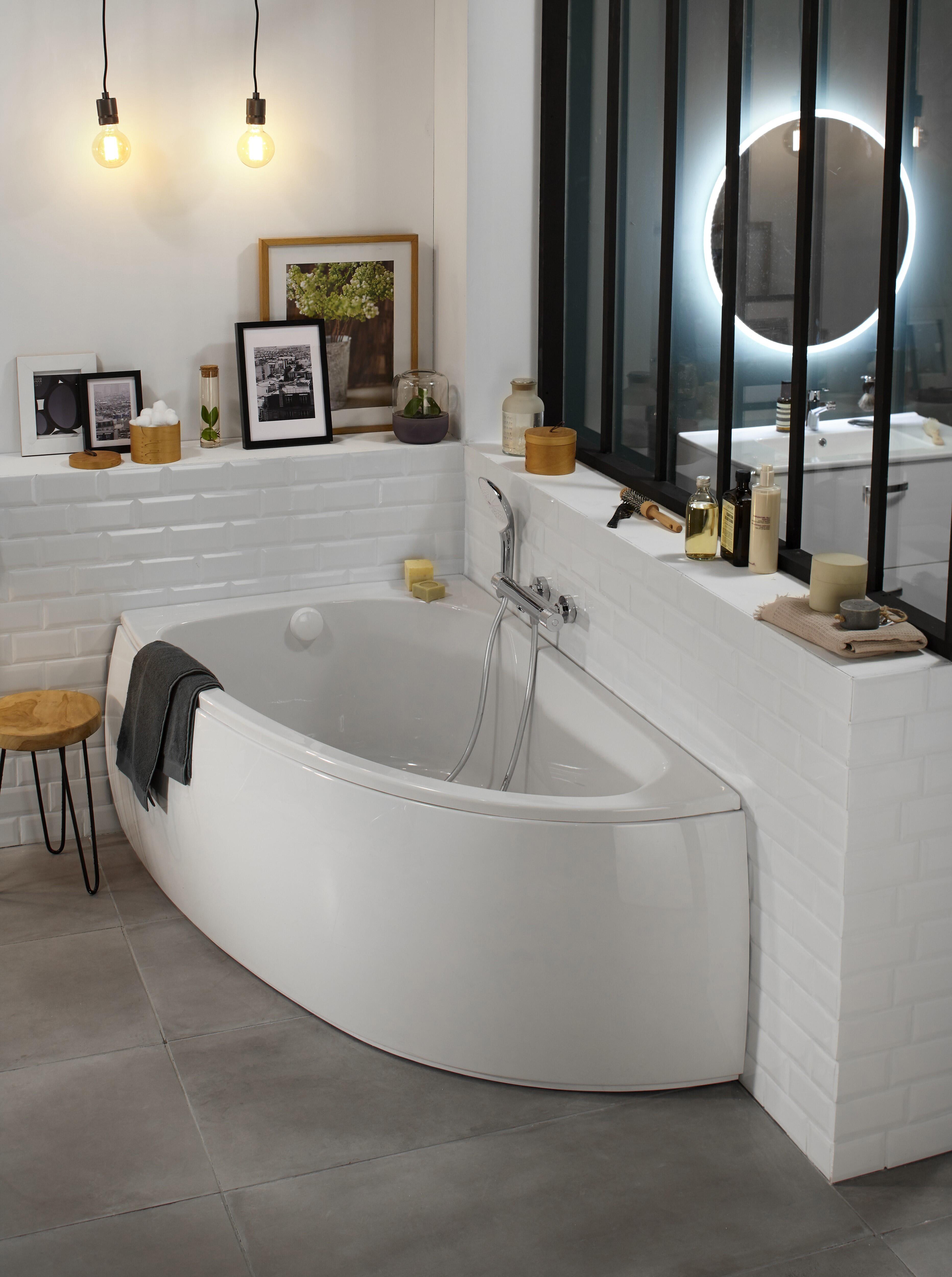 Baignoire asymétrique gauche L.150x l.90 cm blanc, JACOB DELAFON Duomega 2 - 2