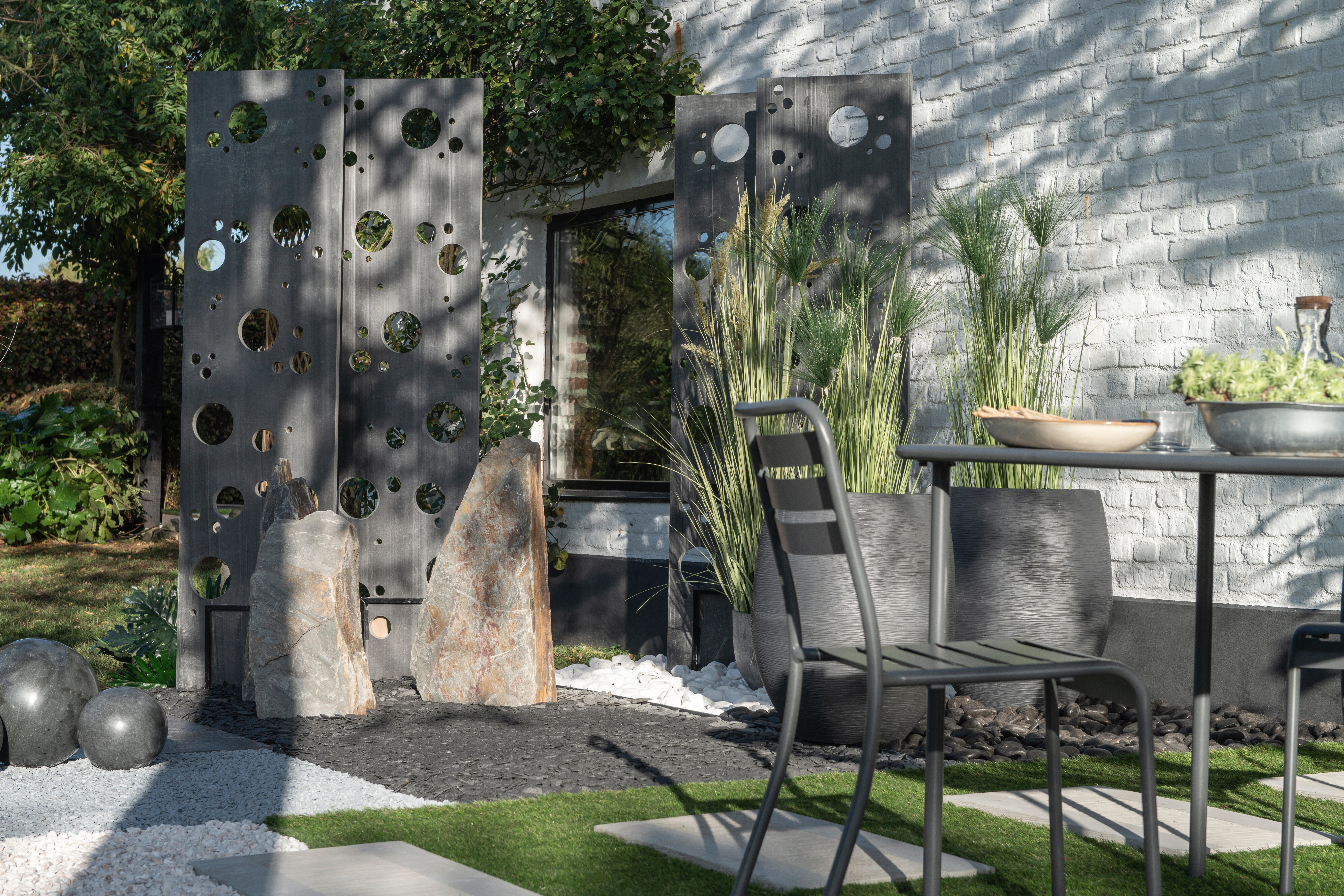 Pot plastique EDA Diam.50 x H.60 cm anthracite - 4