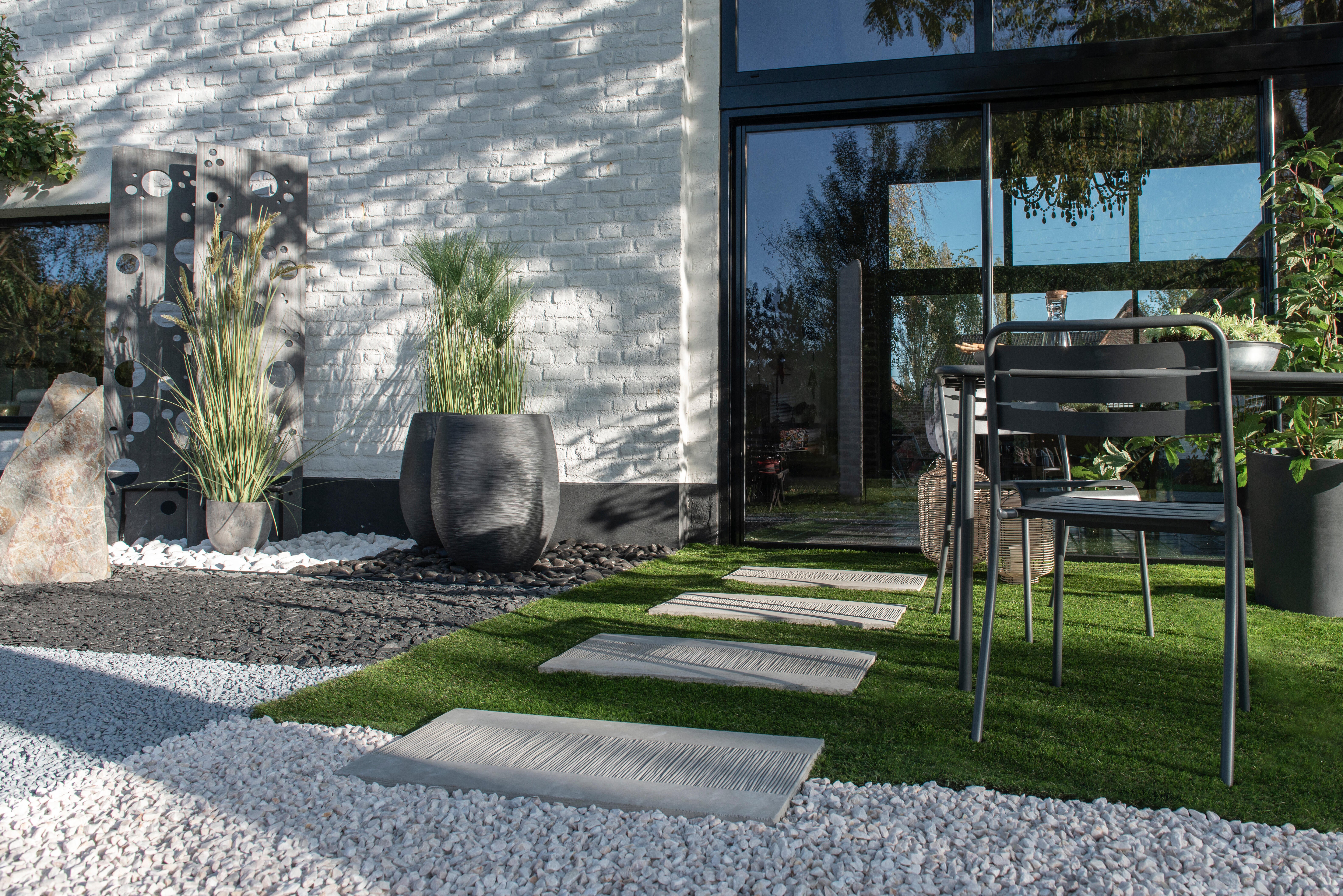 Pot plastique EDA Diam.50 x H.60 cm anthracite - 3