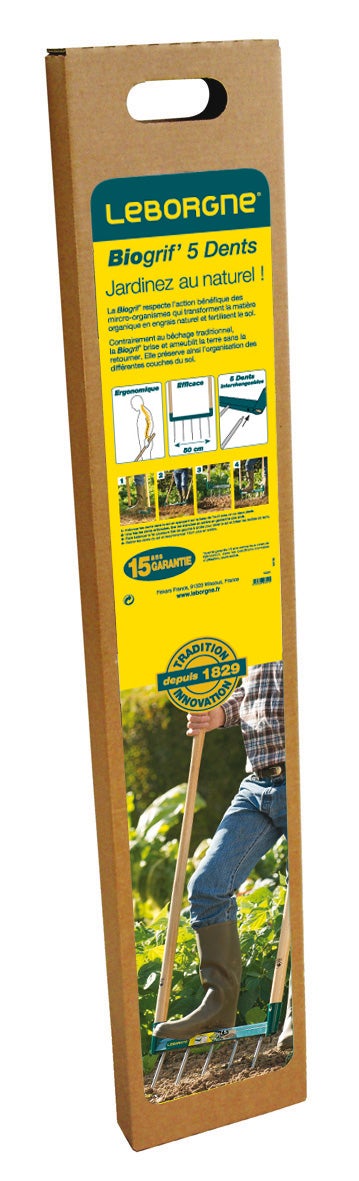 Grelinette à main acier forgé LEBORGNE manche bois L.110 cm - 9