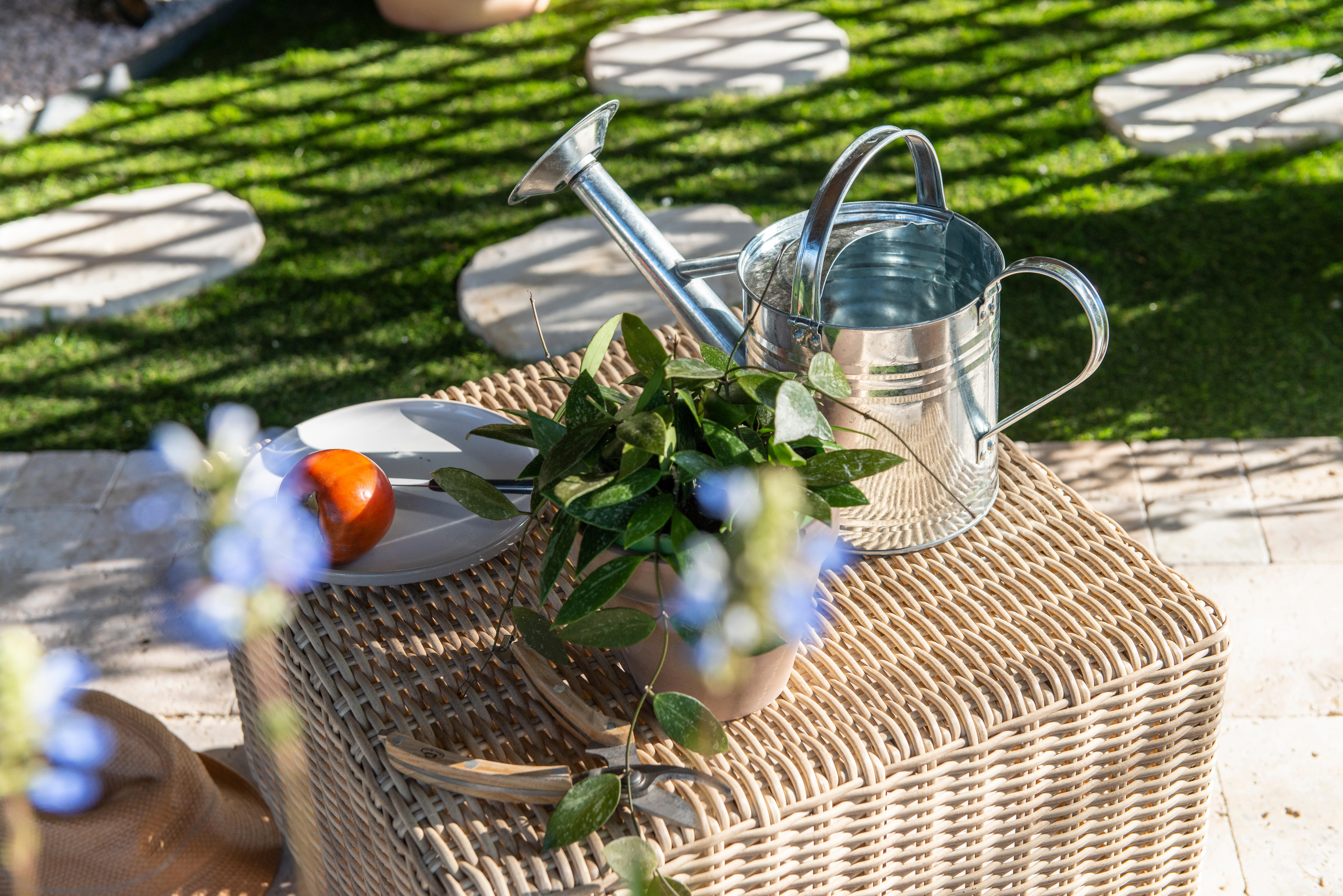 Pas japonais Fleur en béton sable, L.38 x l.32 x Ep.3.5 cm - 12