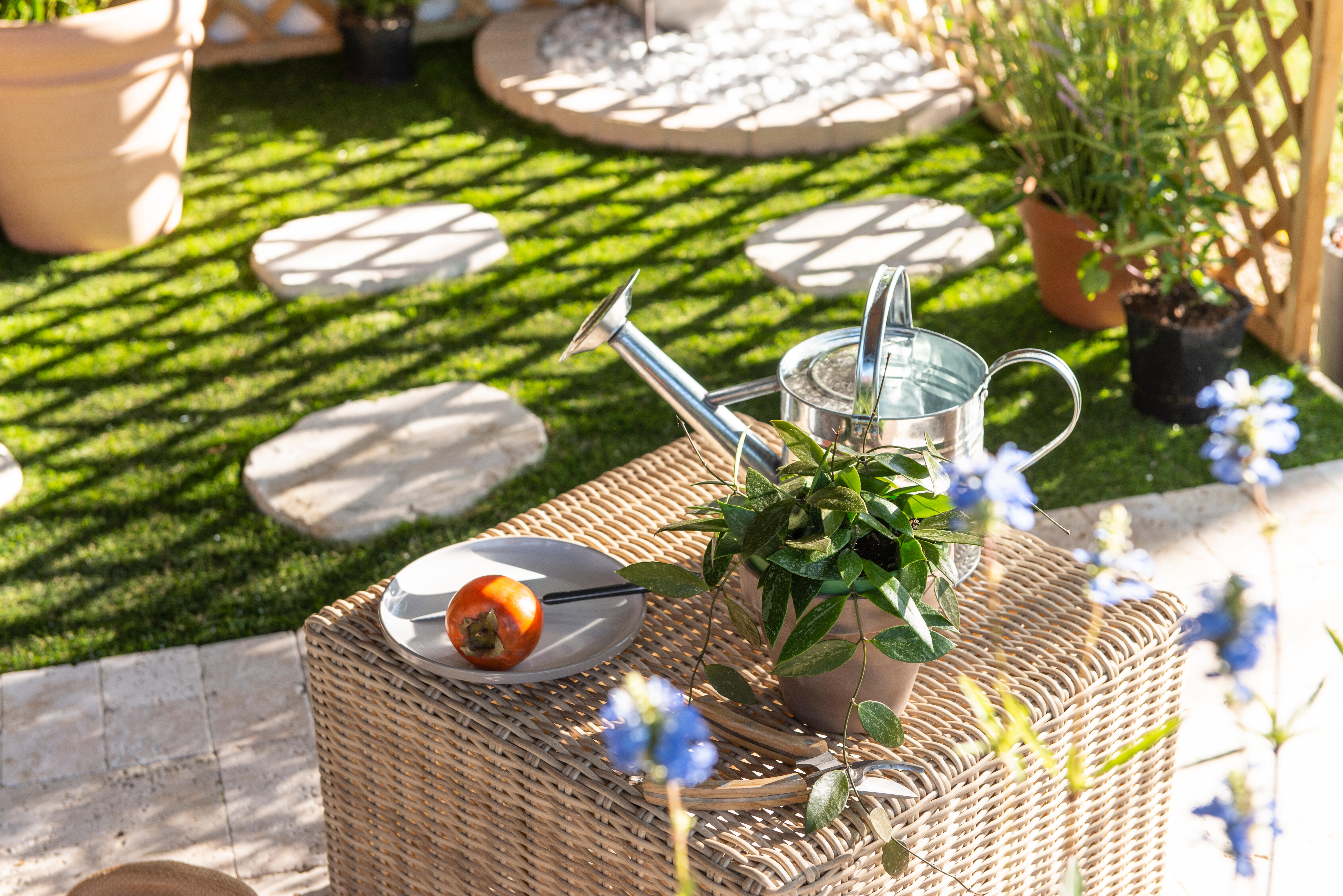 Pas japonais Fleur en béton sable, L.38 x l.32 x Ep.3.5 cm - 11