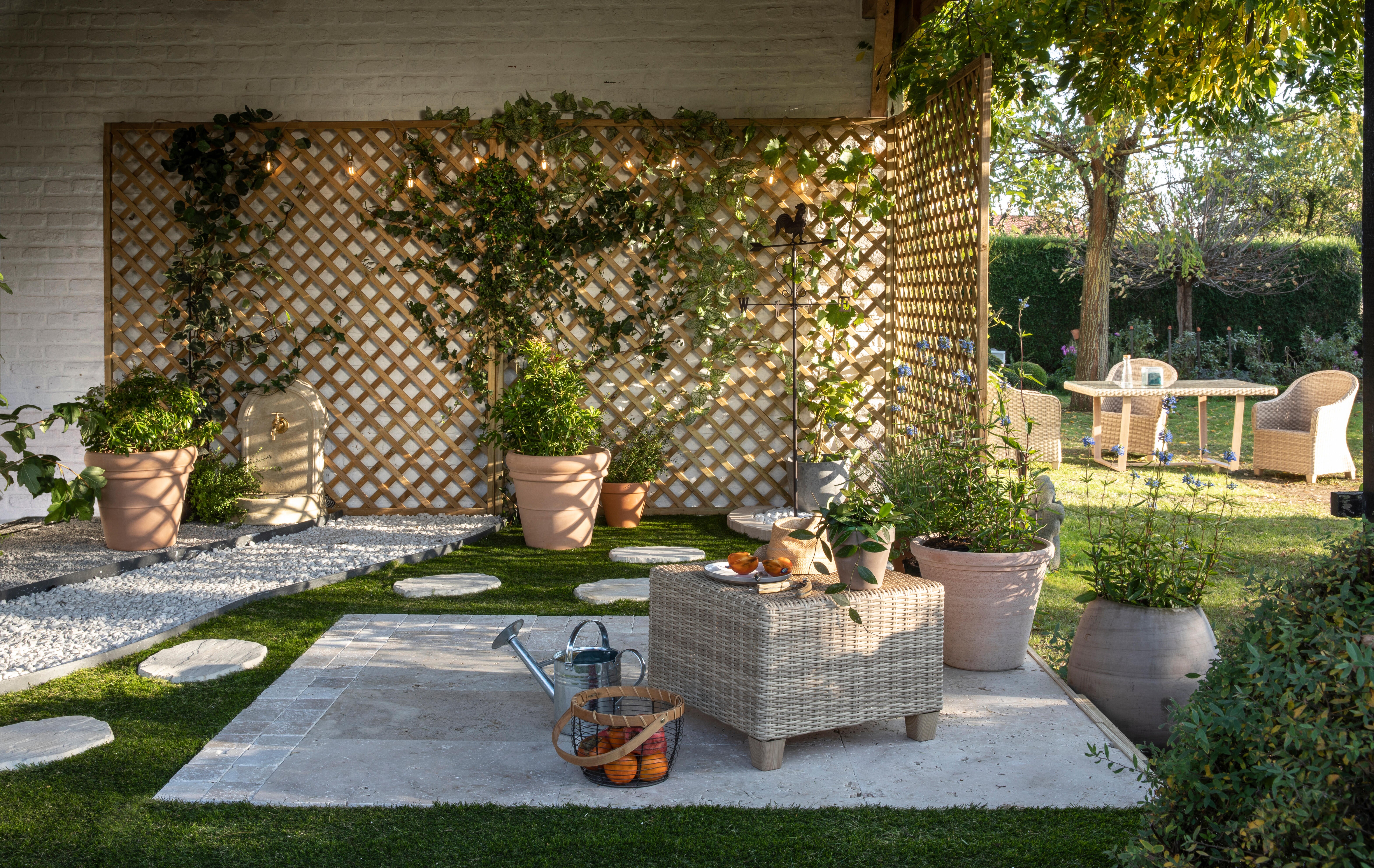 Pas japonais Fleur en béton sable, L.38 x l.32 x Ep.3.5 cm - 7