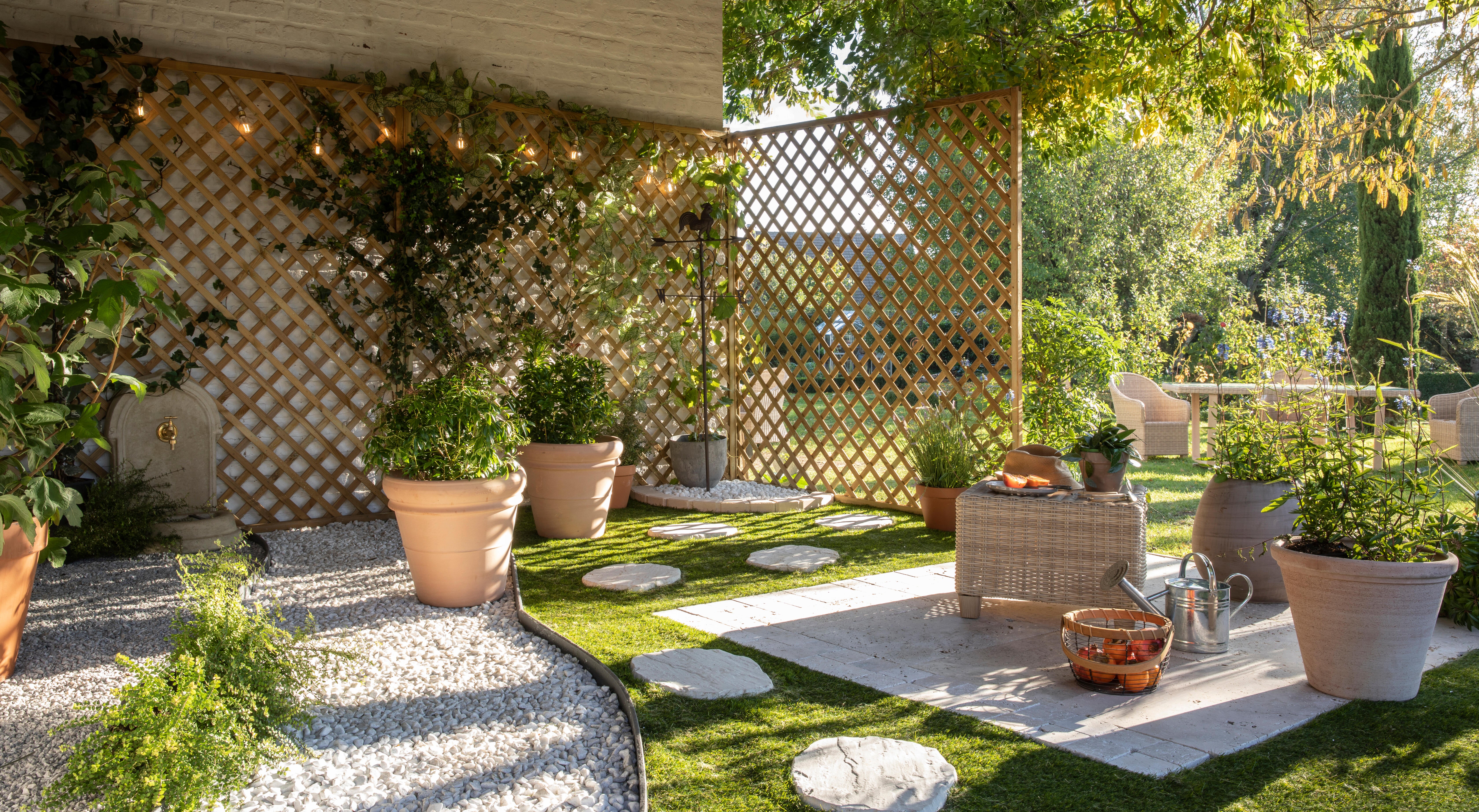 Pas japonais Fleur en béton sable, L.38 x l.32 x Ep.3.5 cm - 6