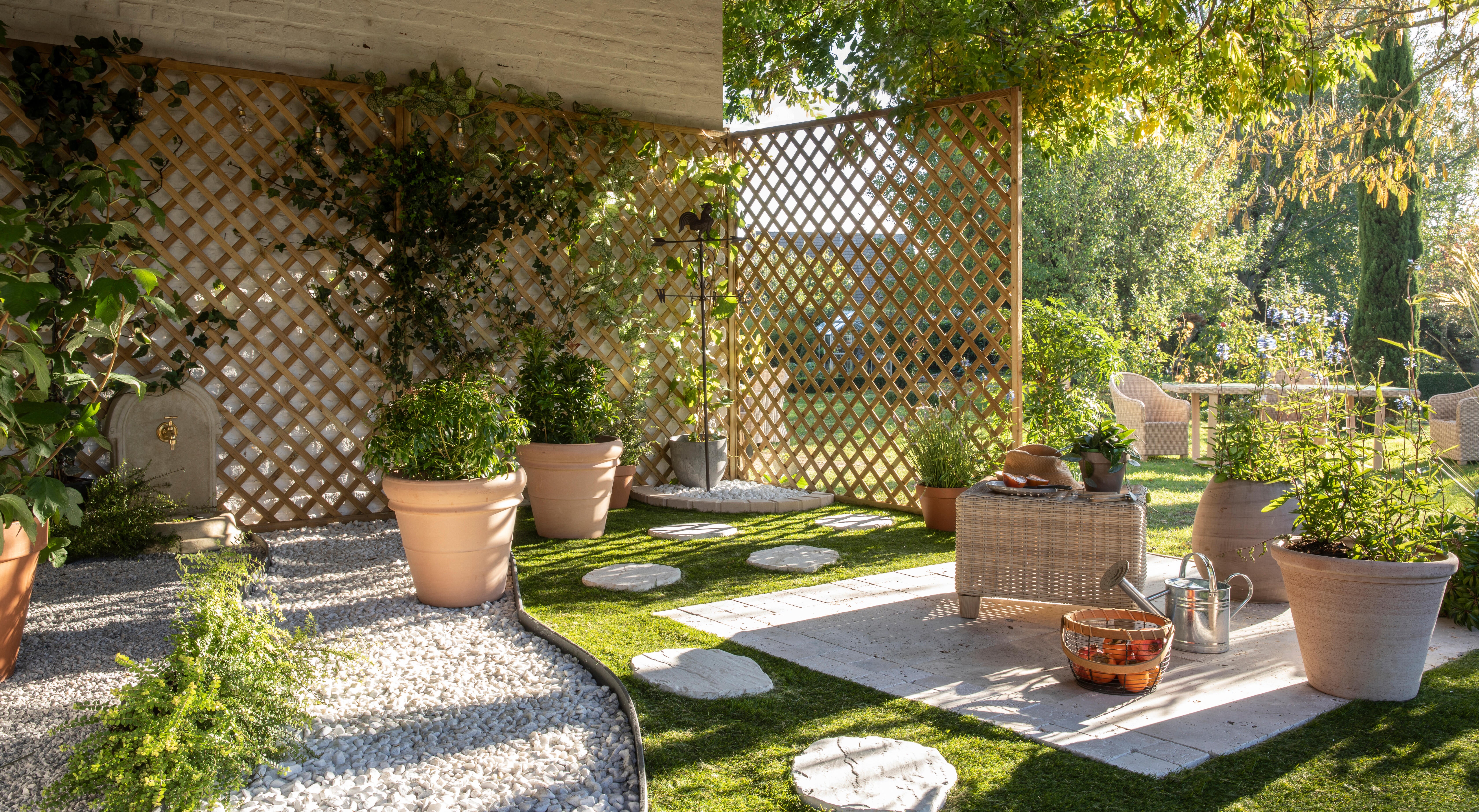 Pas japonais Fleur en béton sable, L.38 x l.32 x Ep.3.5 cm - 5