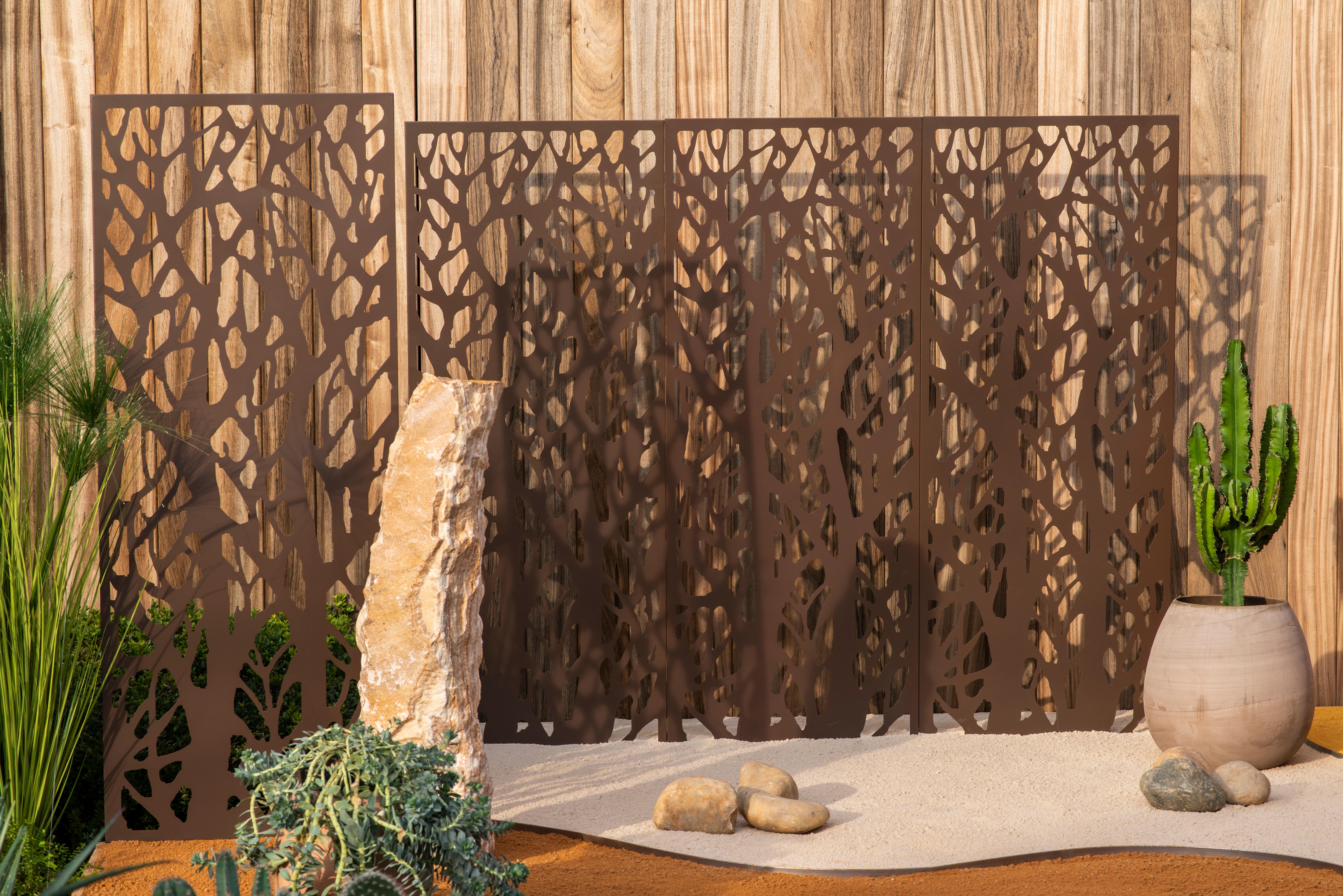 Panneau métal décoratif - arbuste l.60 x H.150 cm - 4