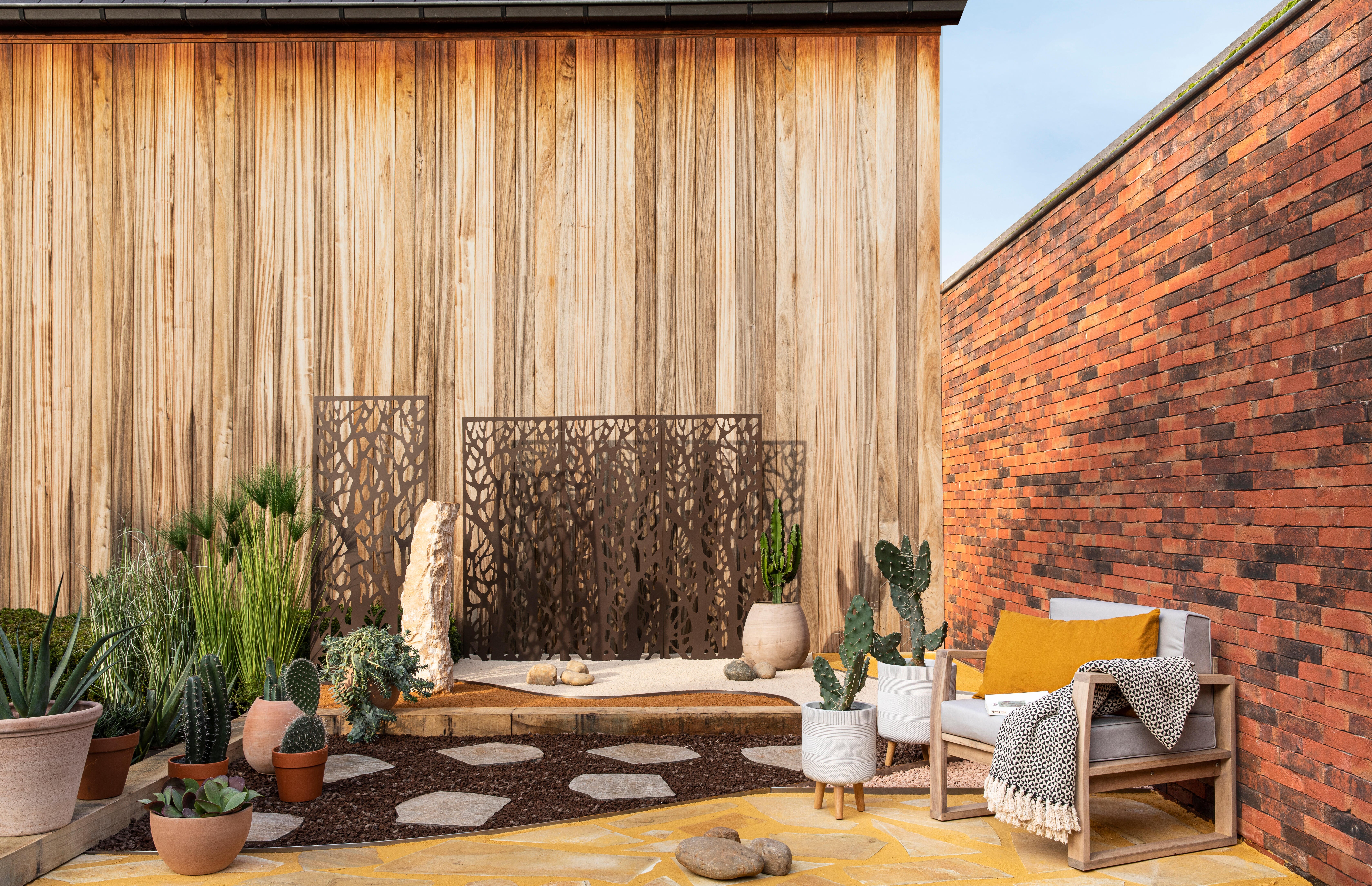 Panneau métal décoratif - arbuste l.60 x H.150 cm - 2