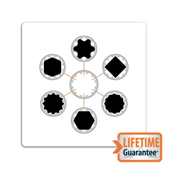 Douille 12 pans 1/4 en chrome vanadium DEXTER PRO, Diam.10 mm - 3