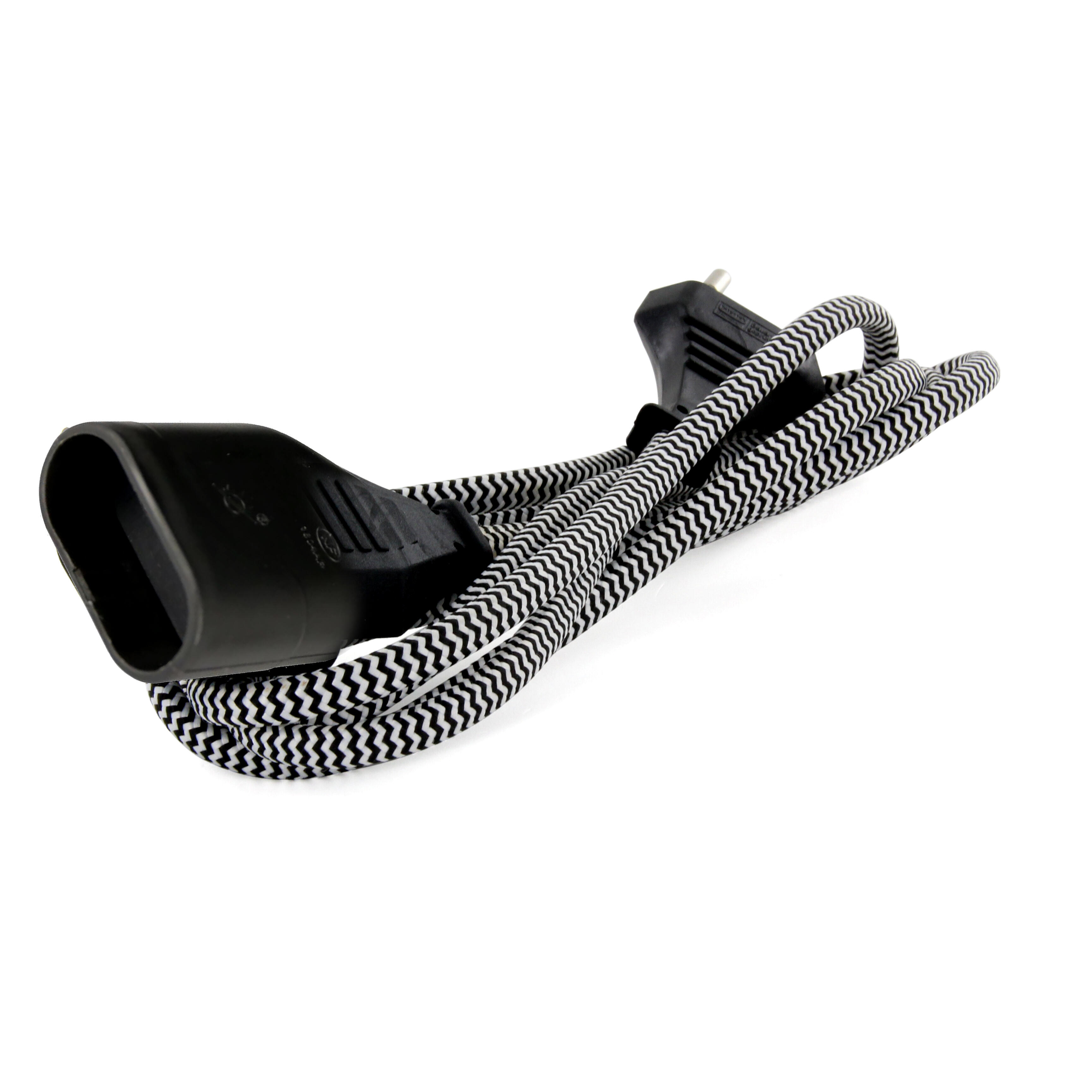 Rallonge électrique textile L. 1.5 m ho3vvf 2x0.75, CHACON - 2