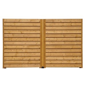 Portail battant bois Imex 3m naturel JOUEN FRERES, l.300 x H.180 cm