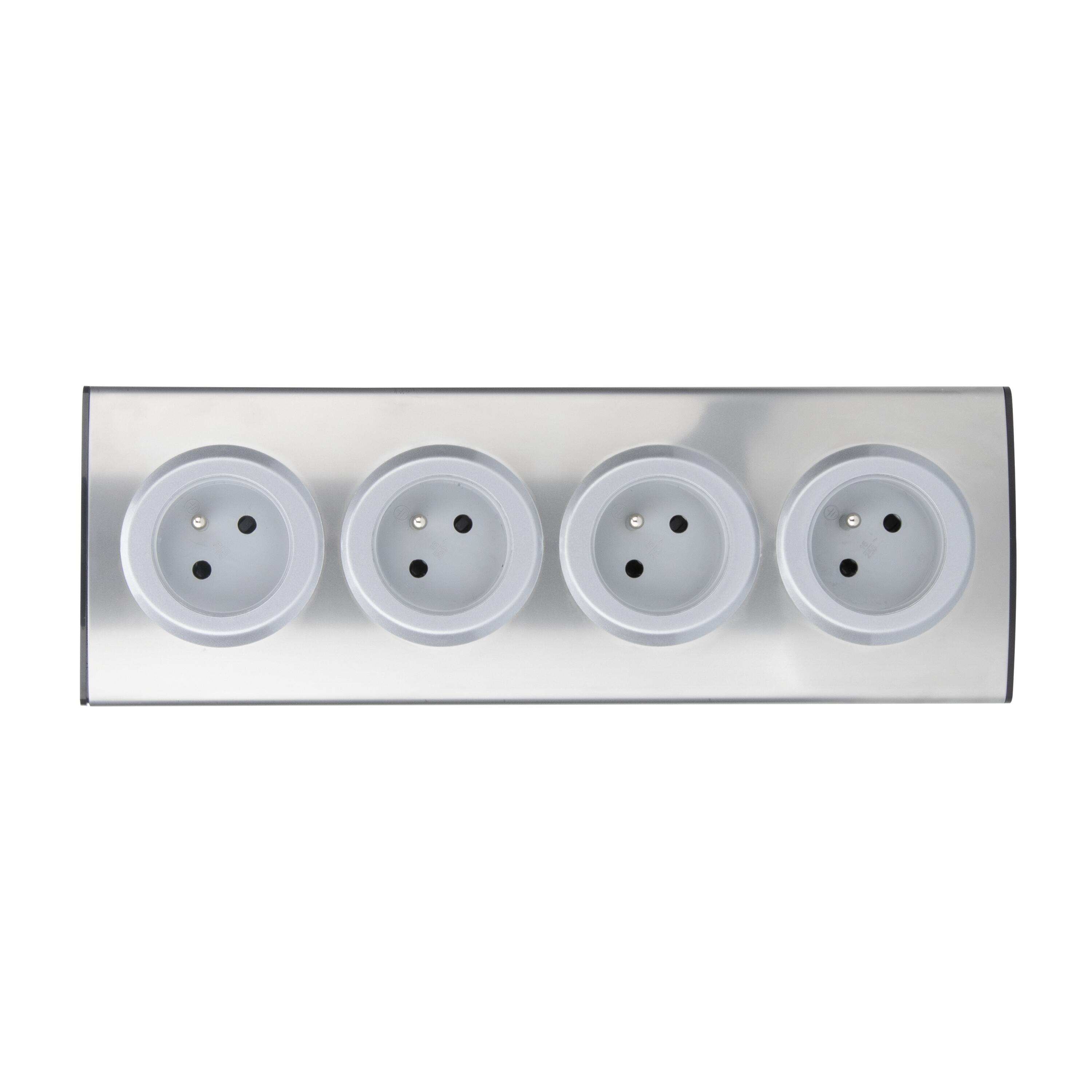 Multiprise d'angle à câbler, 4 prises, LEXMAN - 3