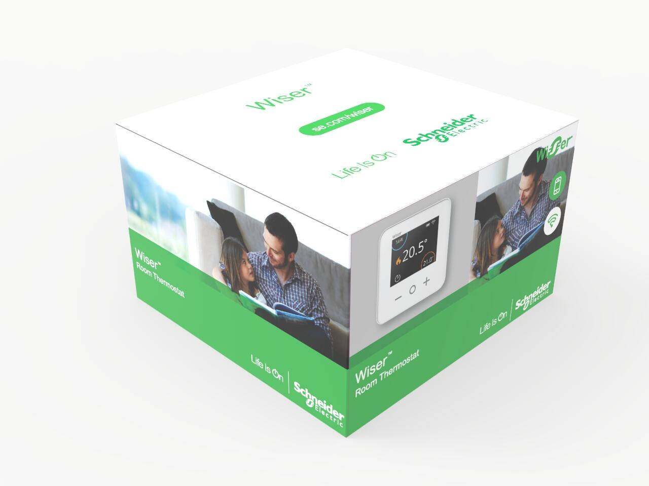 Thermostat d'ambiance connecté zigbee Wiser, SCHNEIDER ELECTRIC, blanc - 16