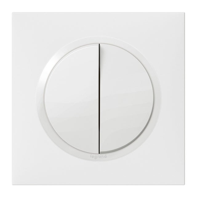 Interrupteur Double Va-et-vient Legrand Arnould Club, Couleur Blanc, Occasion Bon état