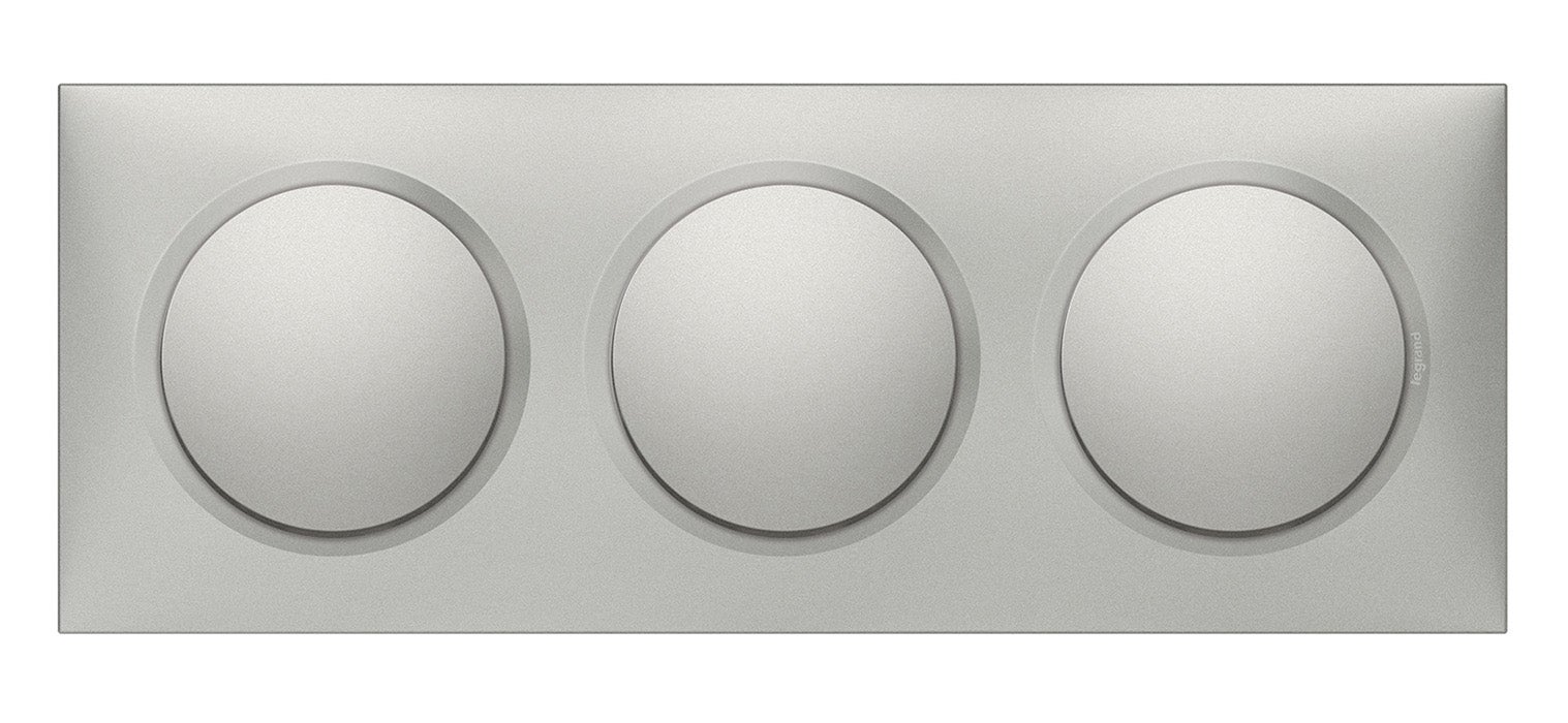 Cubyko Double Interrupteur Va-et-vient Encastre Gris IP55 - WNE040