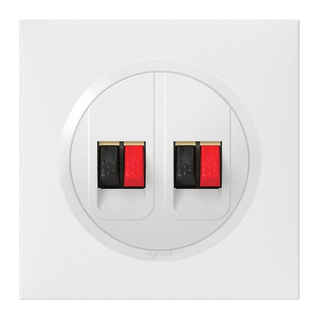 Prise haut-parleur double complet Dooxie, LEGRAND blanc